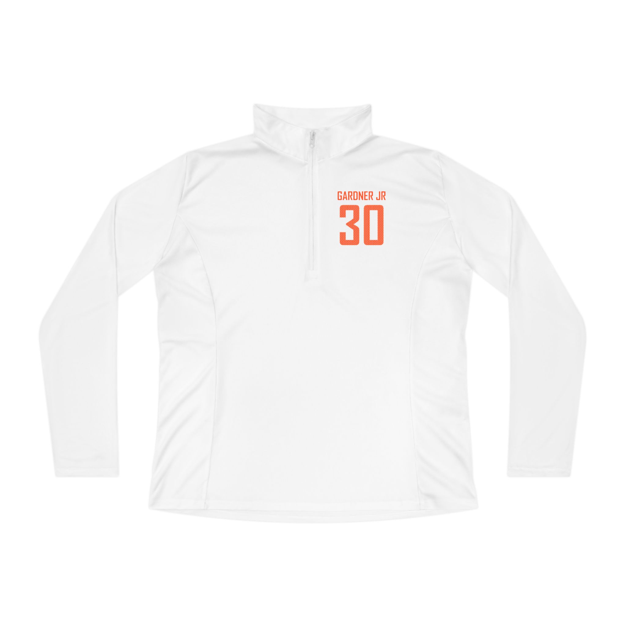 Women's Q-Zip Pullover — mesh_shirsey in White
