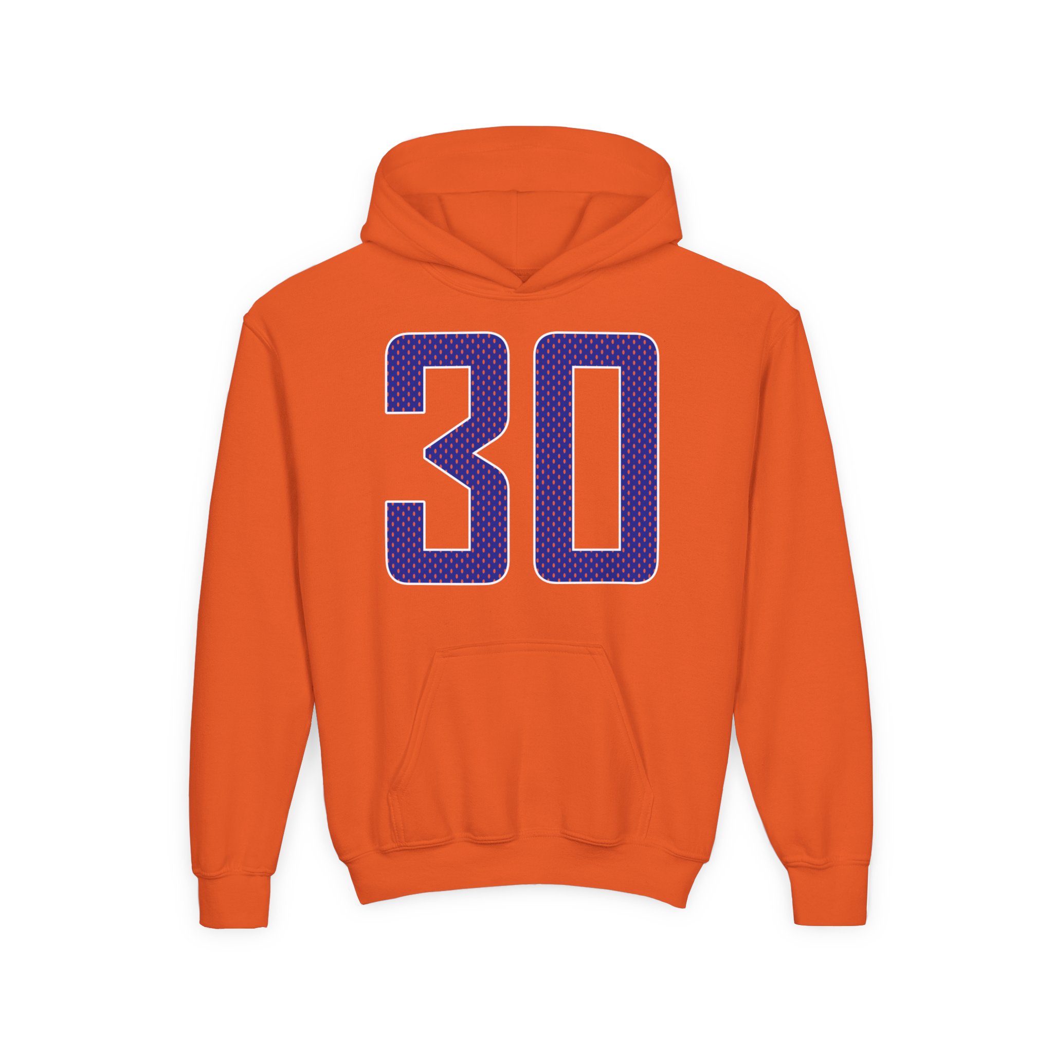 Youth Hoodie — mesh_shirsey_number in Orange