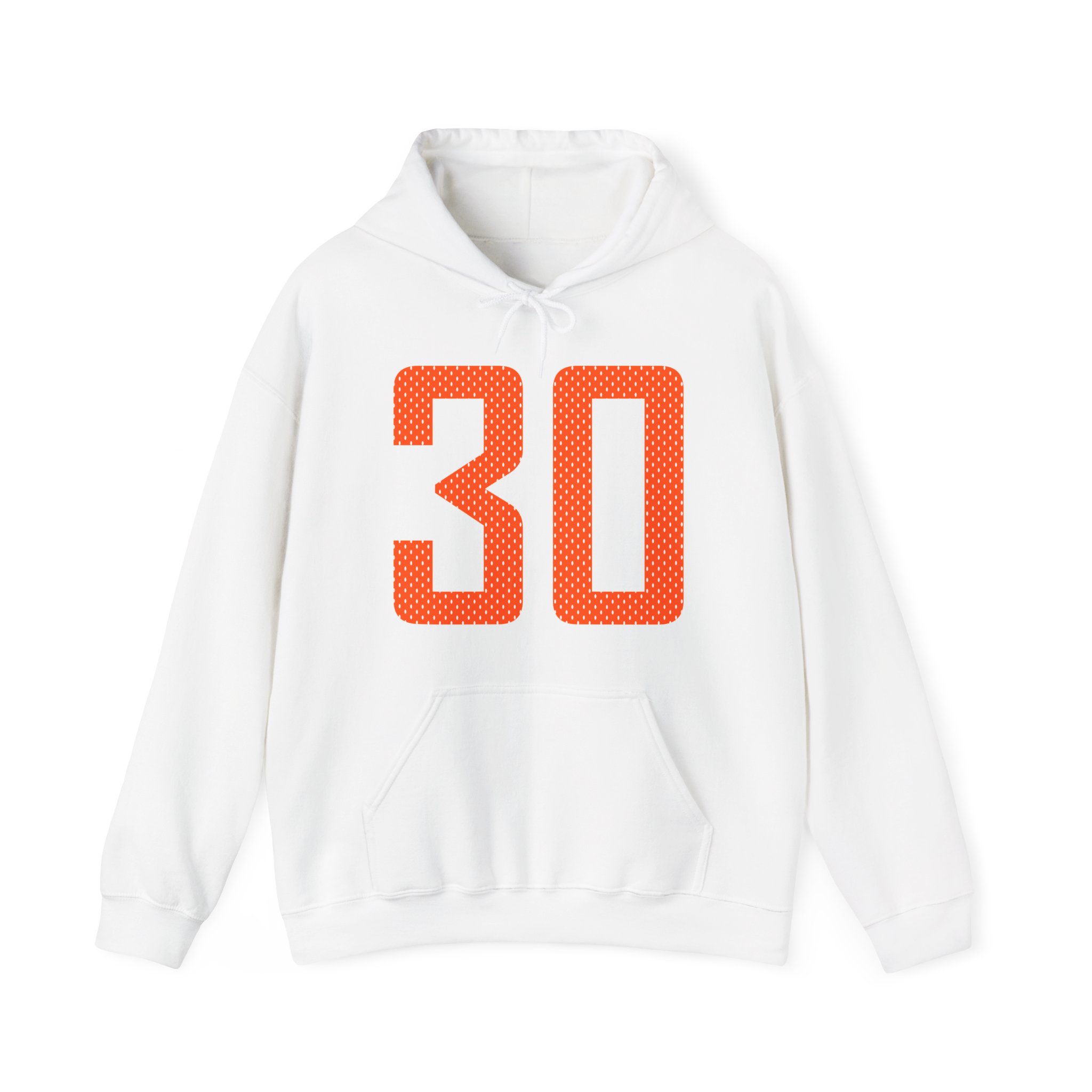 Hoodie — mesh_shirsey_number in White
