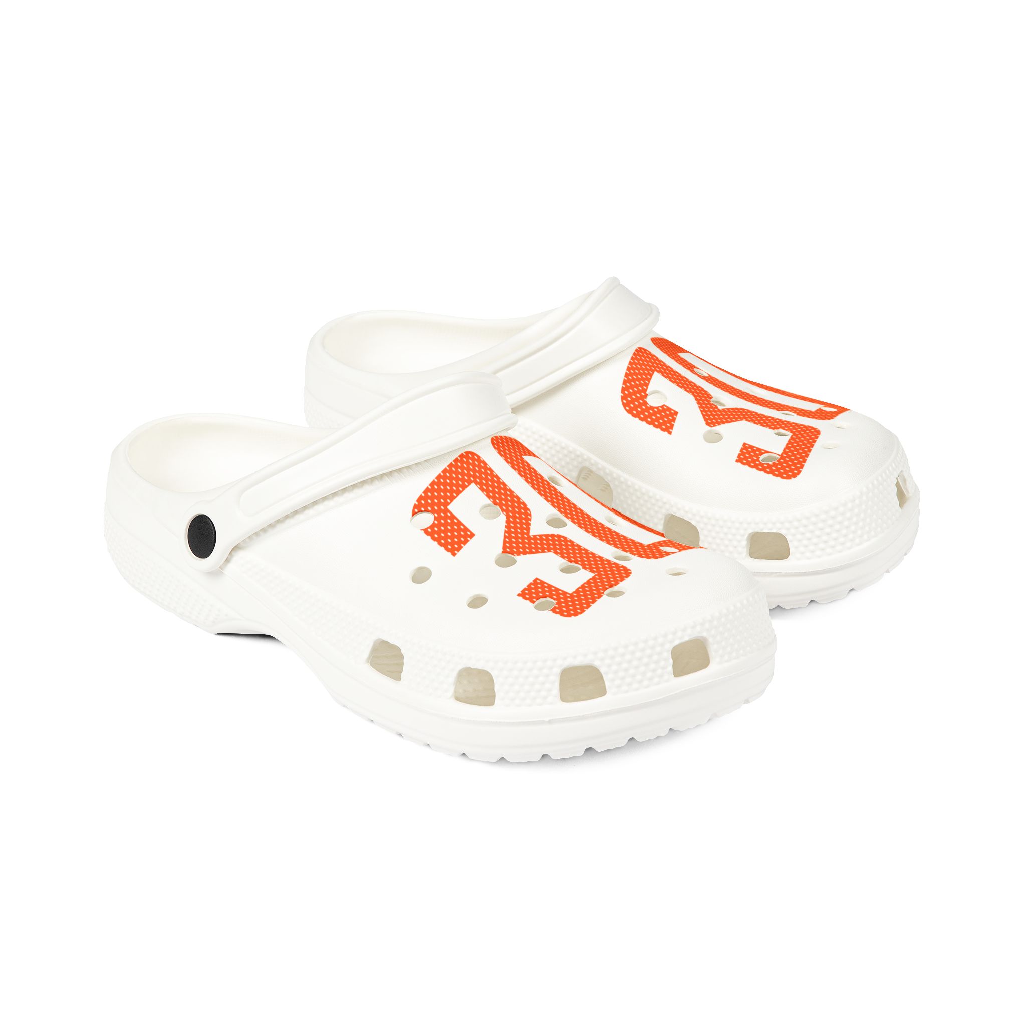 Rubber Clogs — mesh_shirsey_number in White