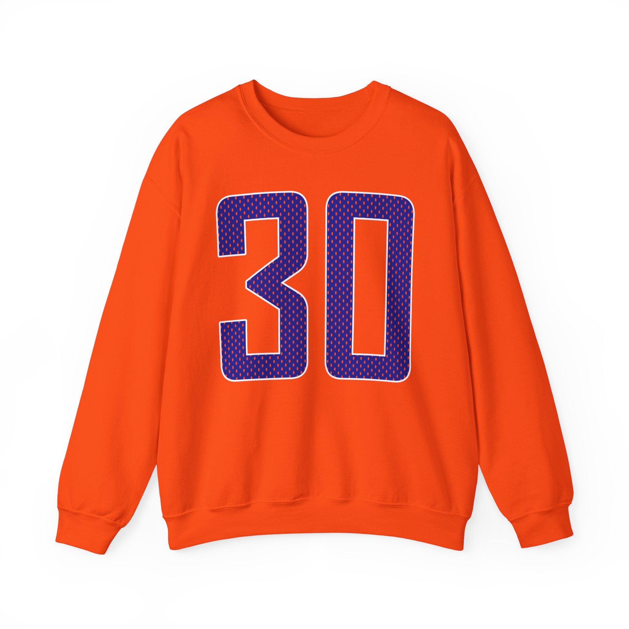 Crewneck Sweatshirt — mesh_shirsey_number in Orange