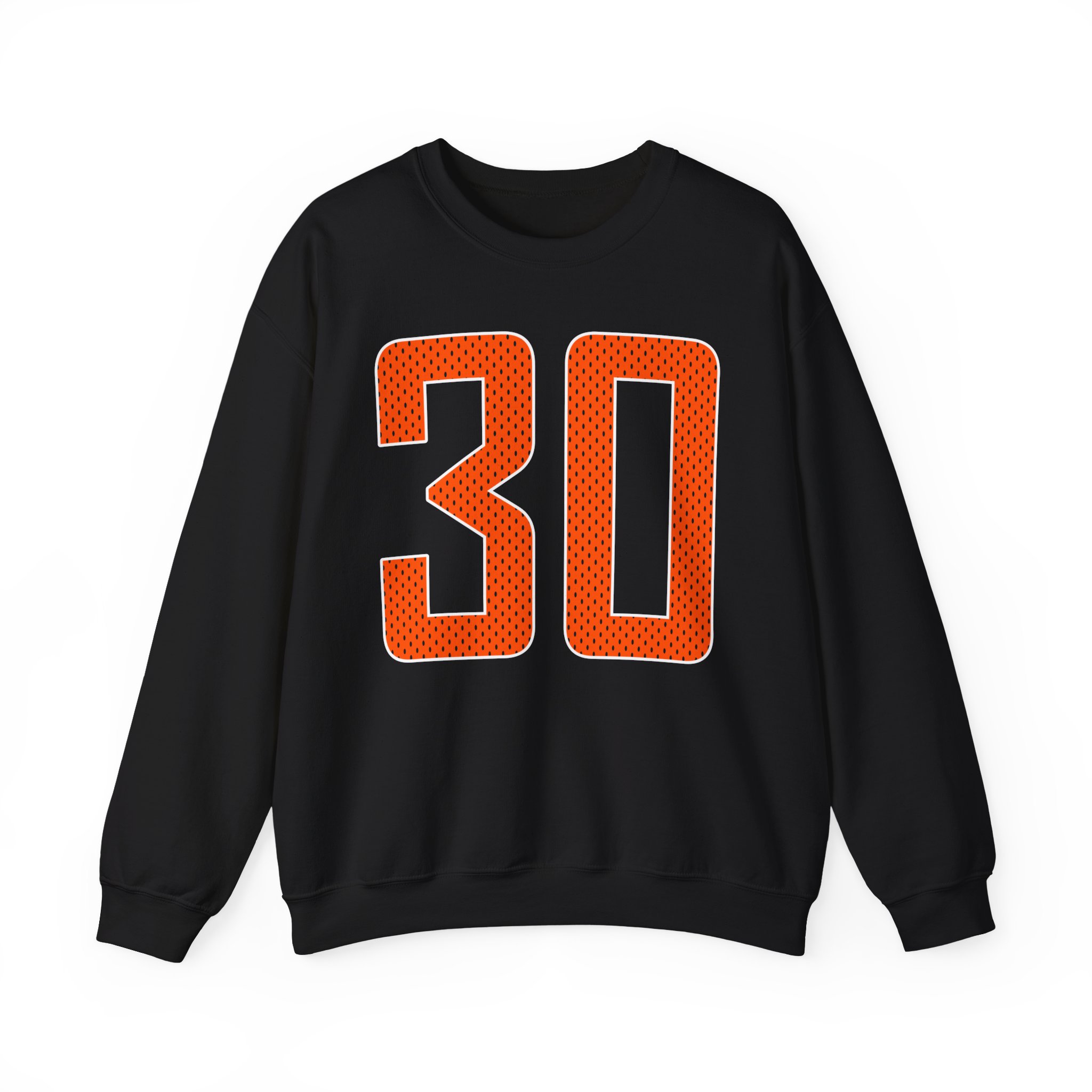 Crewneck Sweatshirt — mesh_shirsey_number in Black