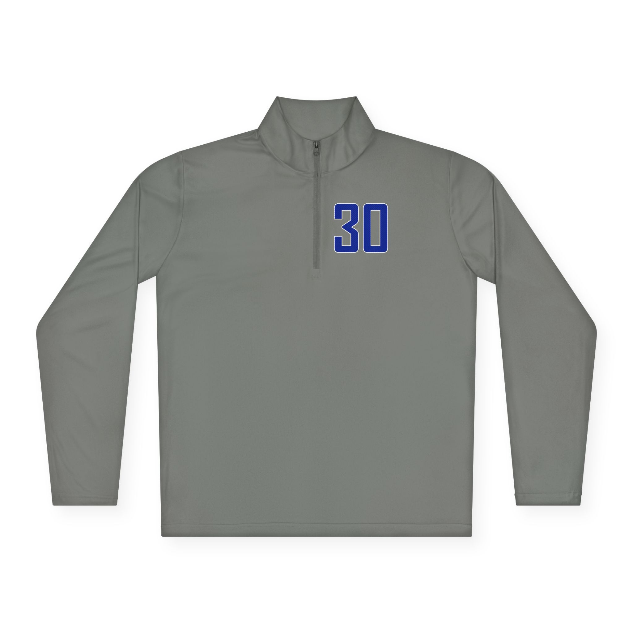 Q-Zip Pullover — mesh_shirsey_number in Grey