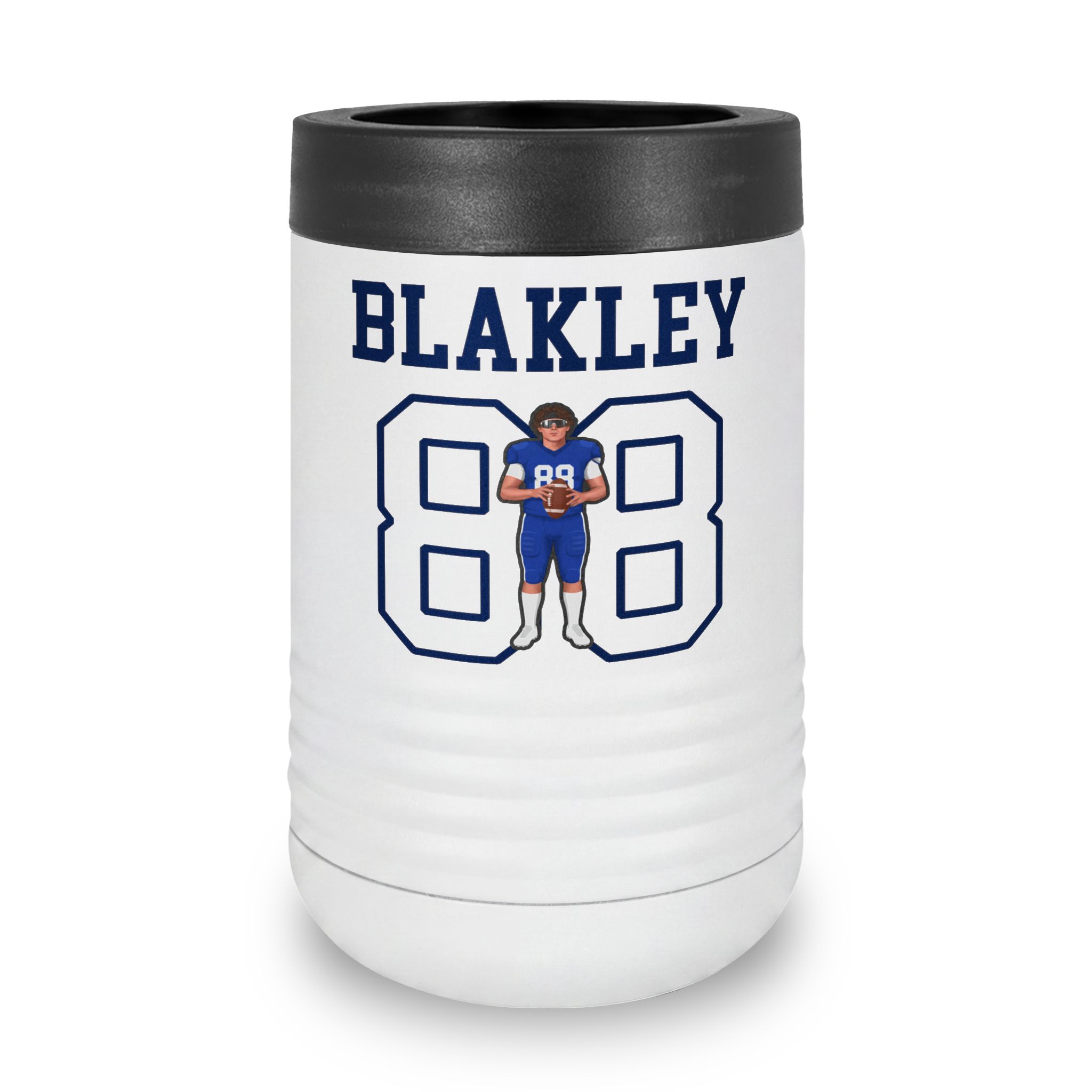 Stainless Can Cooler — character_shirsey in White