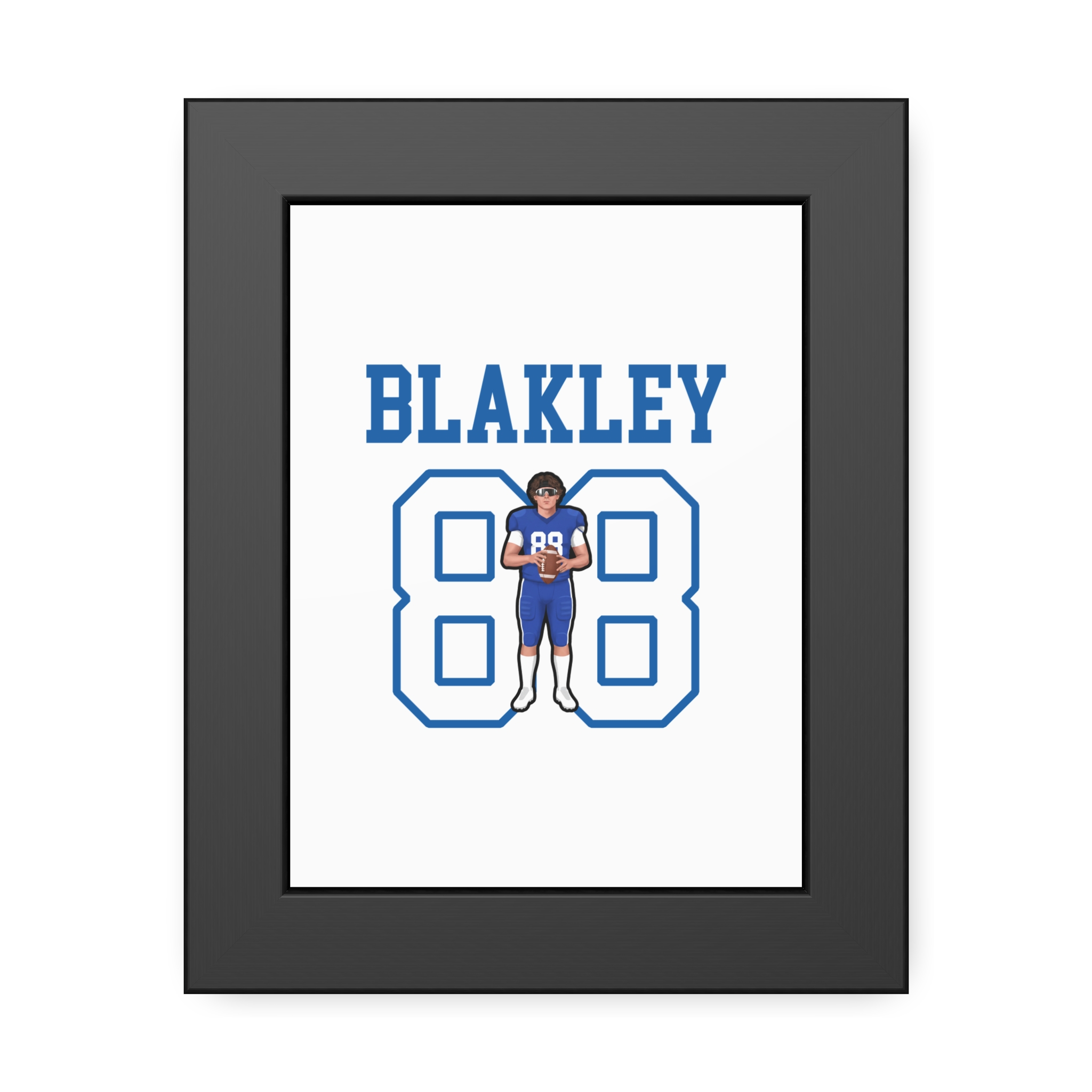 Framed Poster — character_shirsey in Black