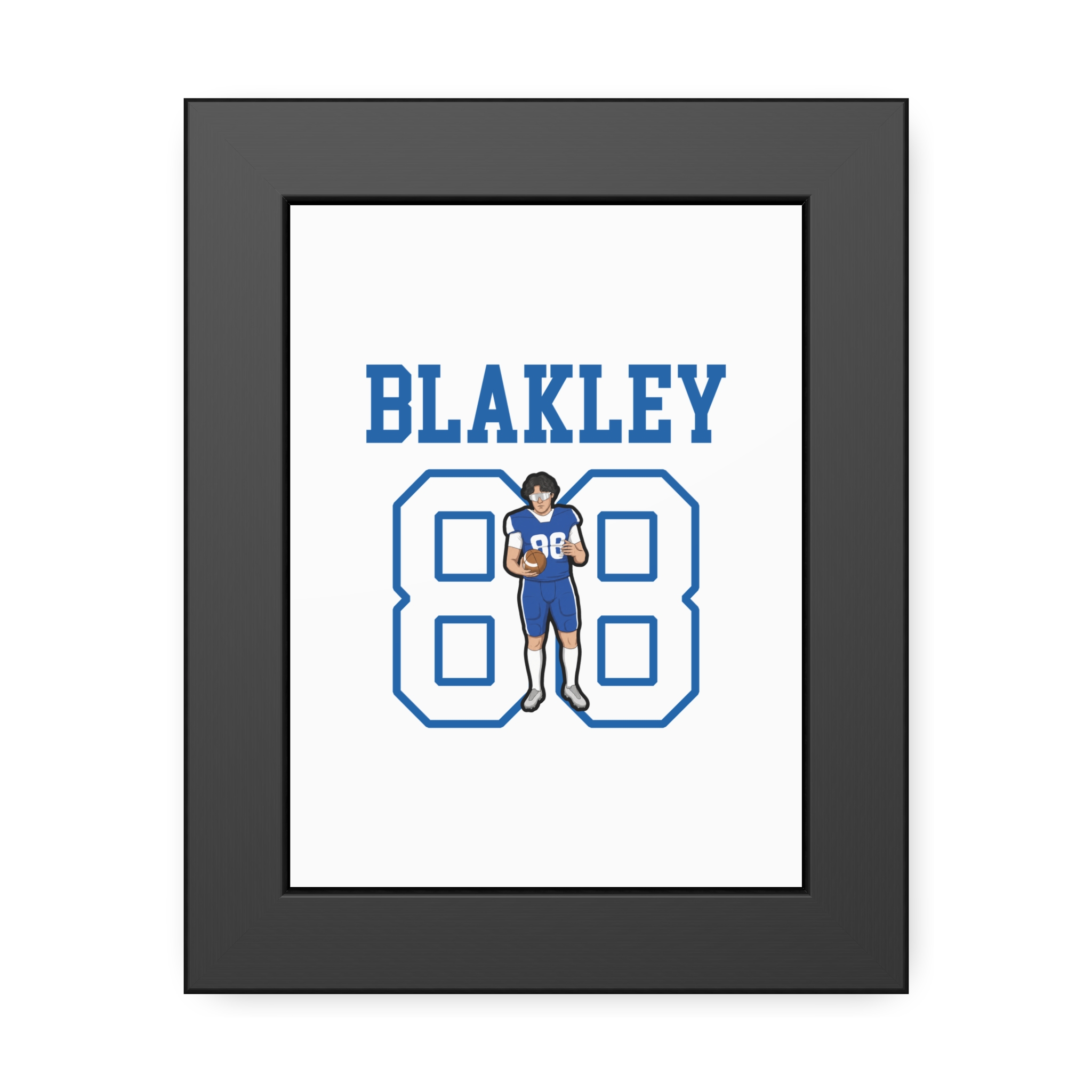 Framed Poster — character_shirsey in Black