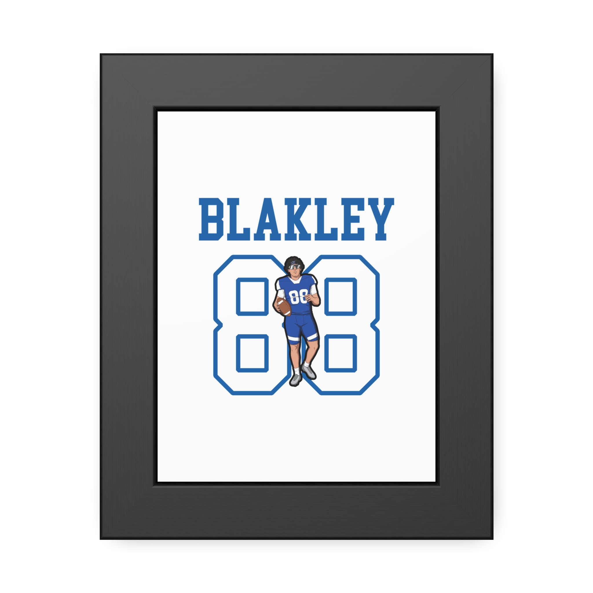 Framed Poster — character_shirsey in Black