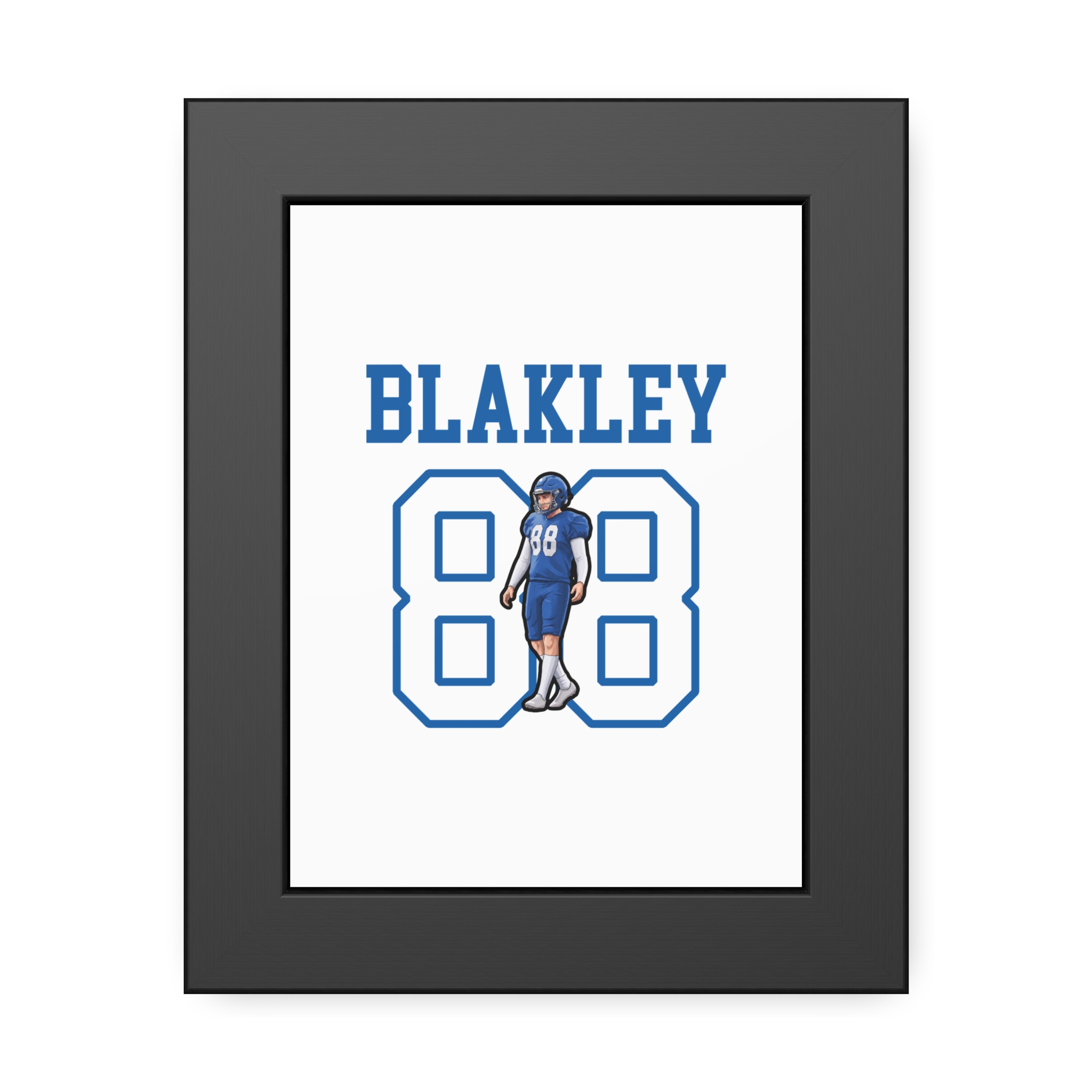 Framed Poster — character_shirsey in Black