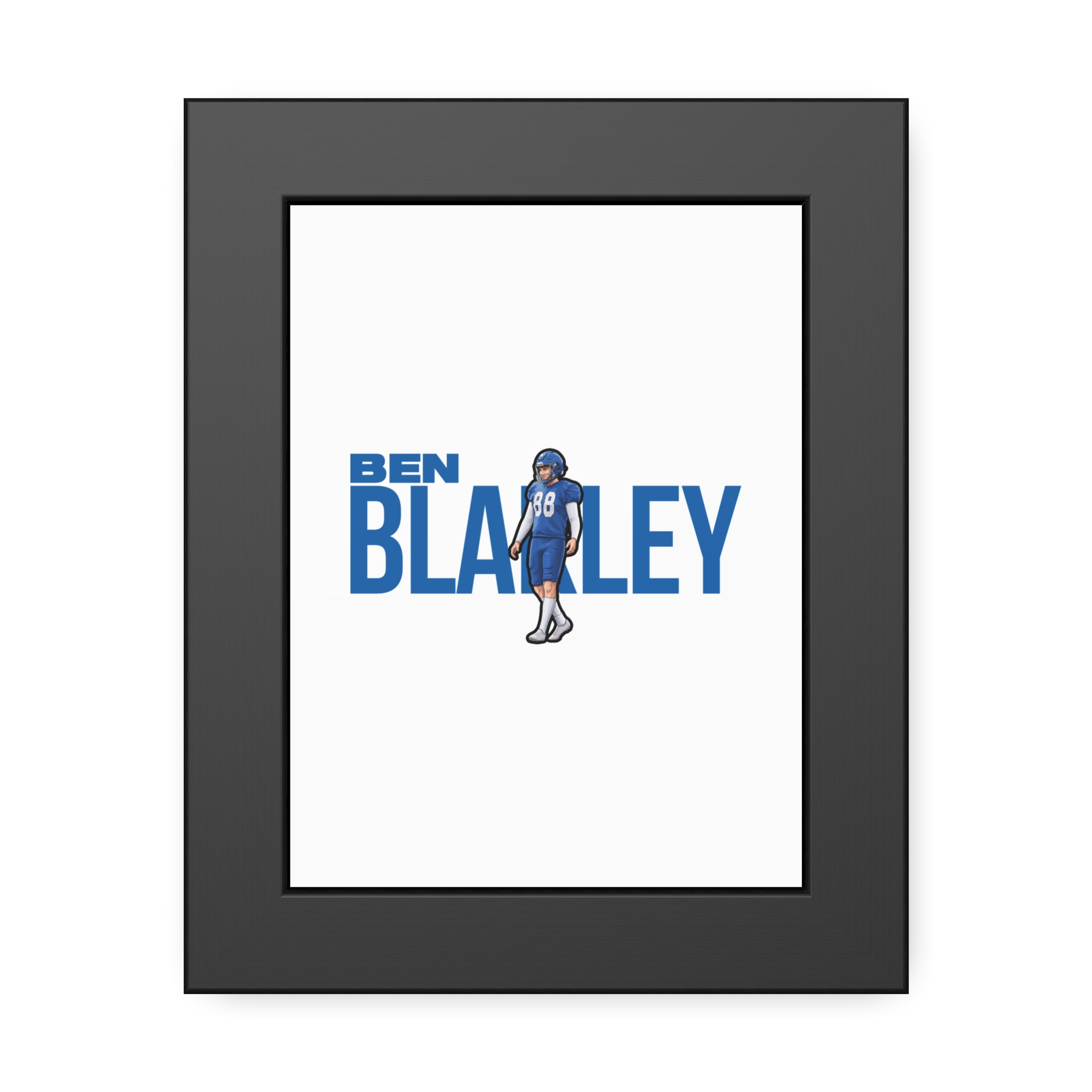 Framed Poster — character_player_name in Black