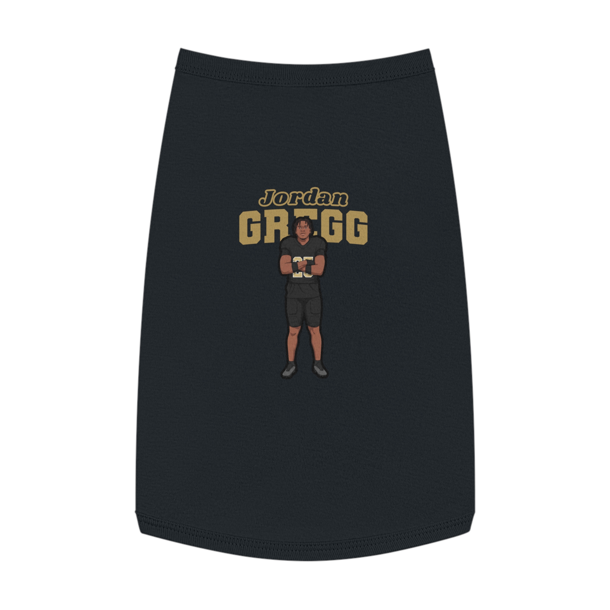 Pet Tank Top — character_name_arch in Black