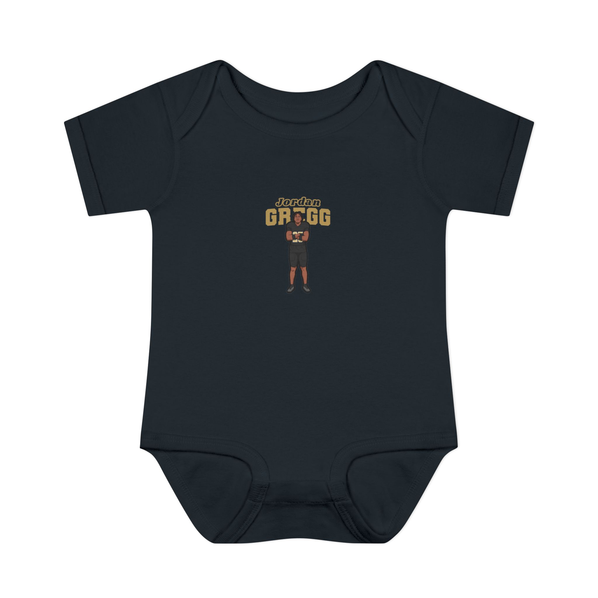 Baby Onesie — character_name_arch in Black
