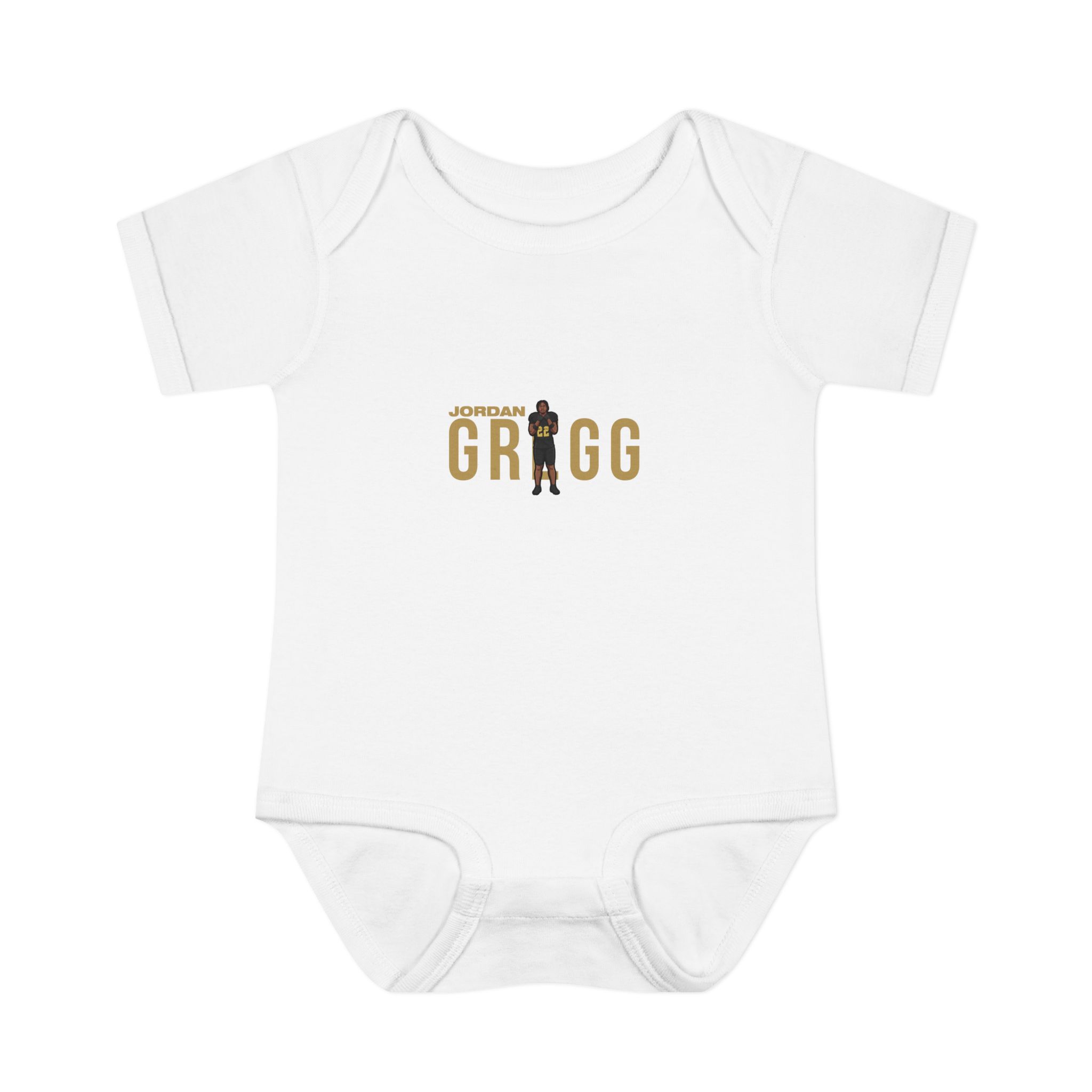 Baby Onesie — character_player_name in White