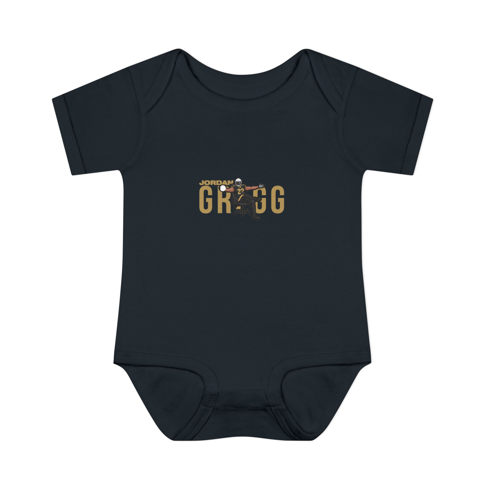Baby Onesie — character_player_name in Black