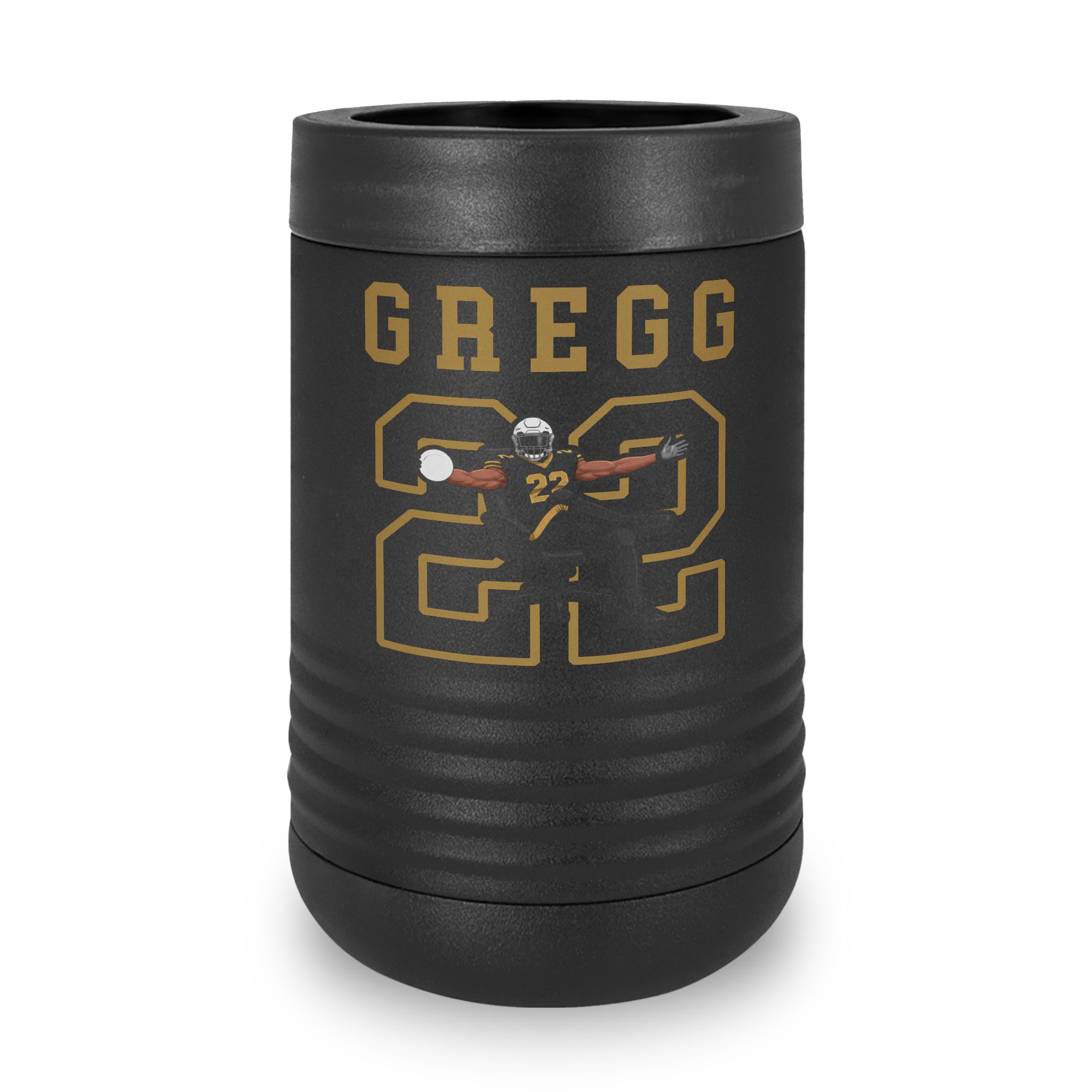 Stainless Can Cooler — character_shirsey in Black