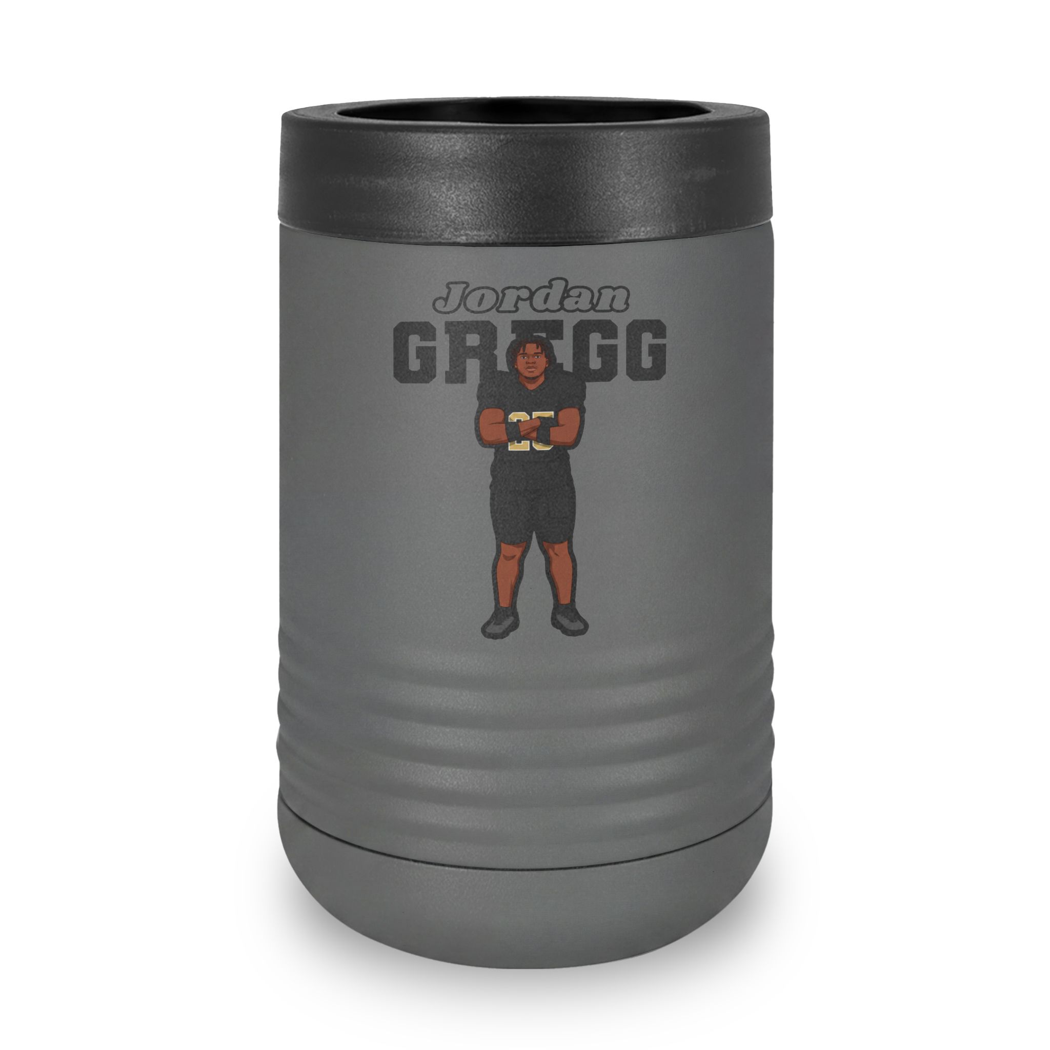 Stainless Can Cooler — character_name_arch in Grey