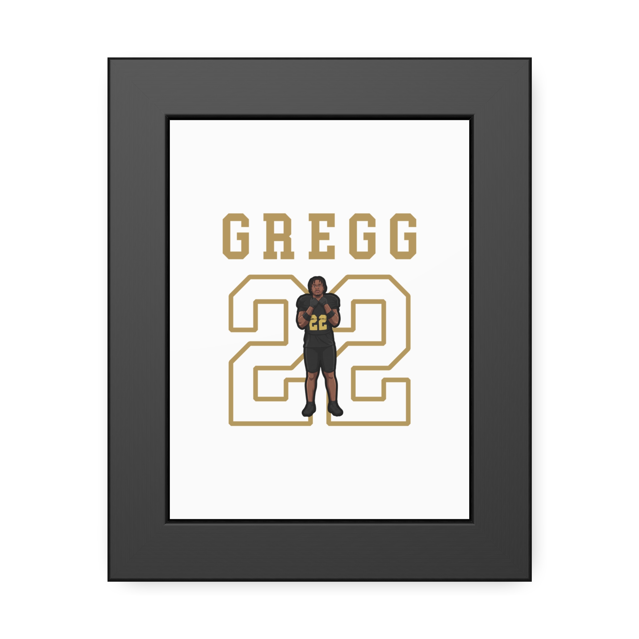 Framed Poster — character_shirsey in Black