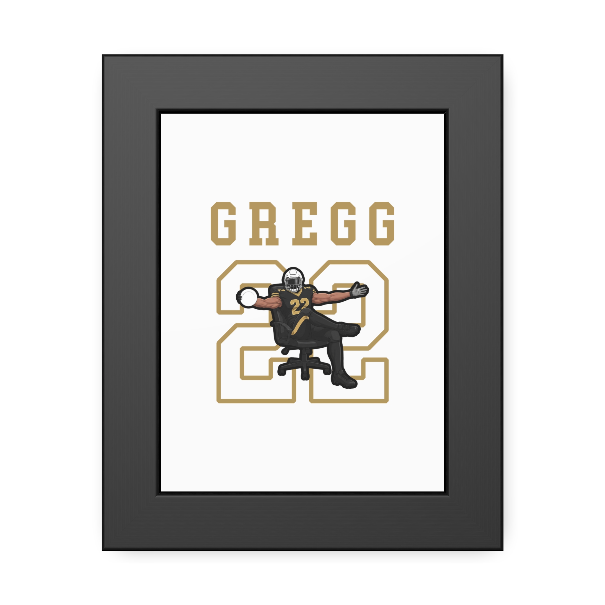 Framed Poster — character_shirsey in Black