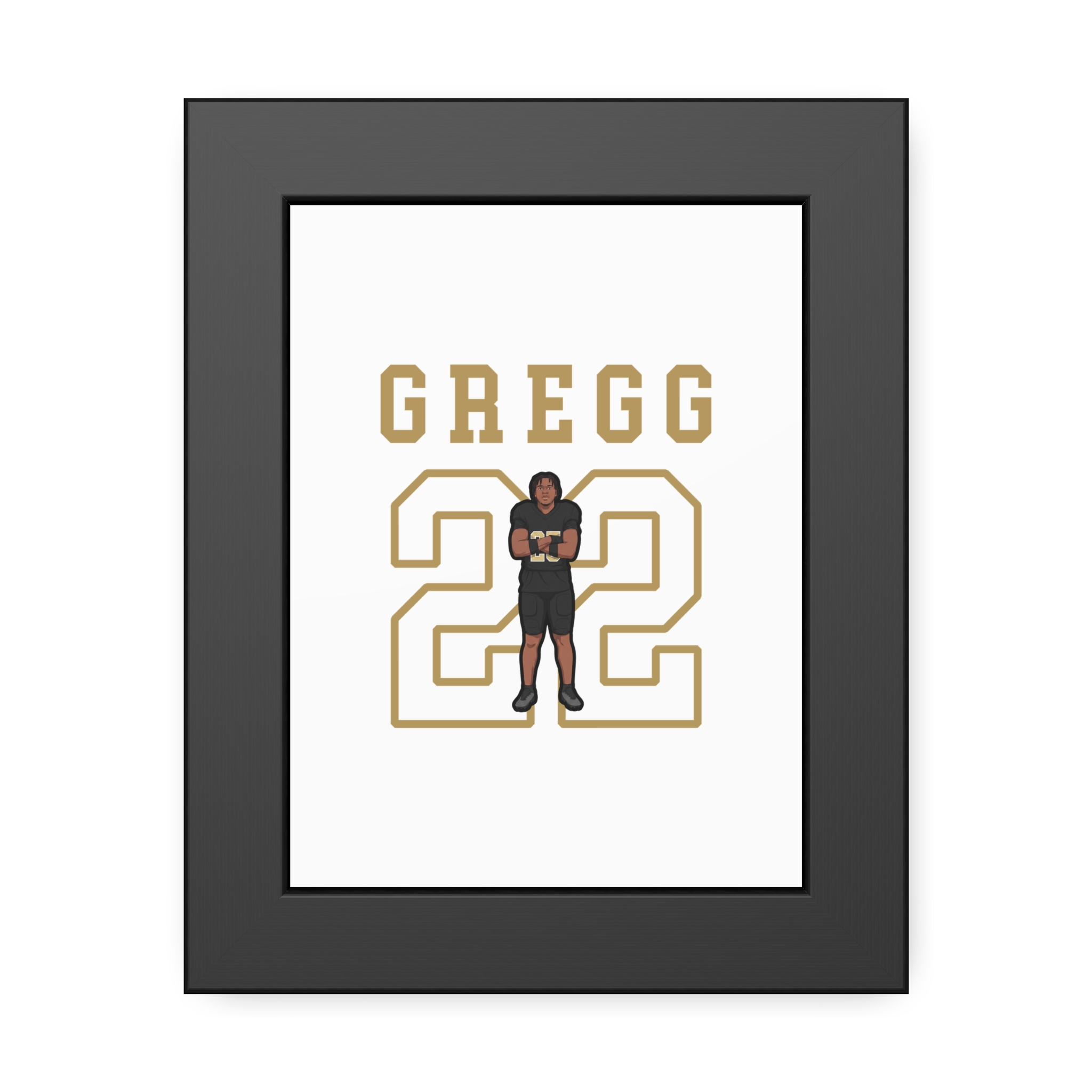 Framed Poster — character_shirsey in Black