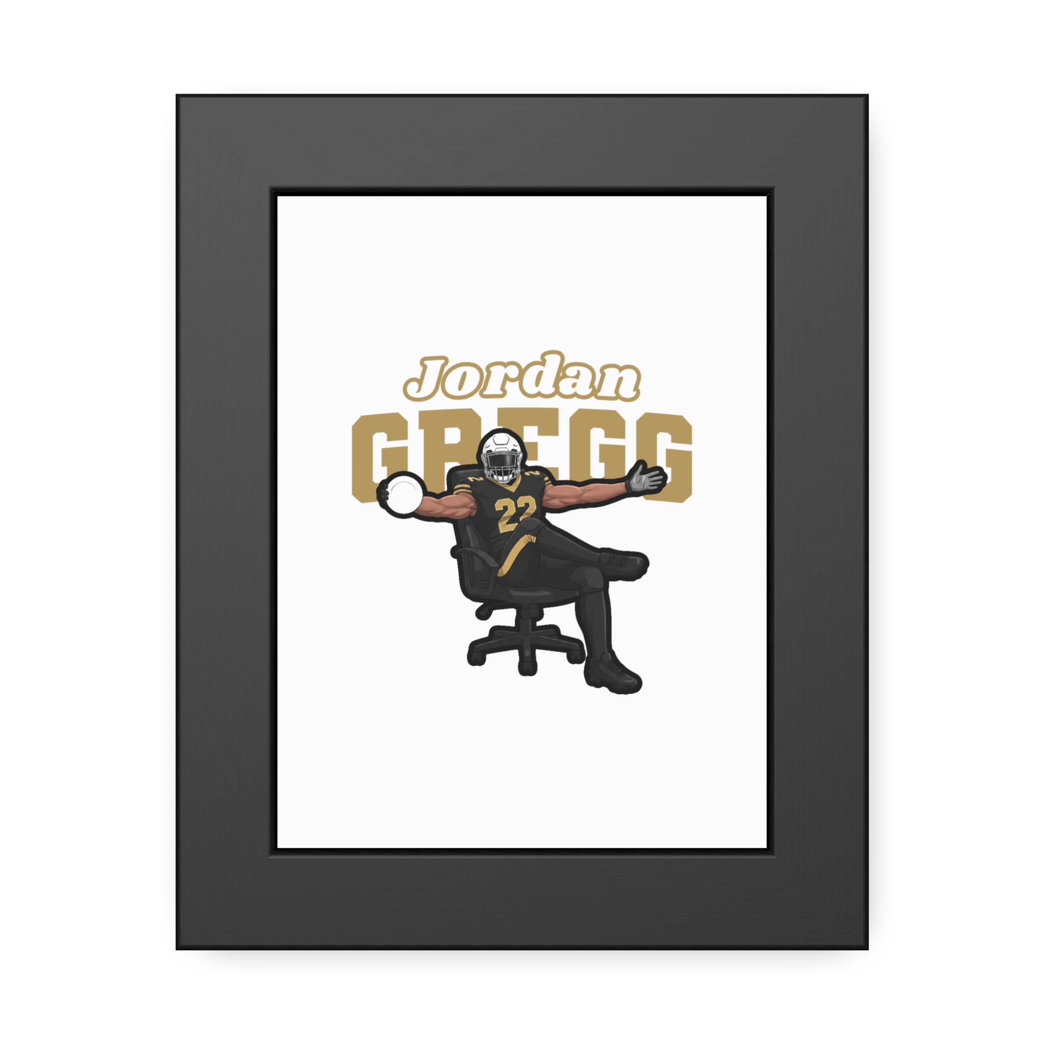 Framed Poster — character_name_arch in Black