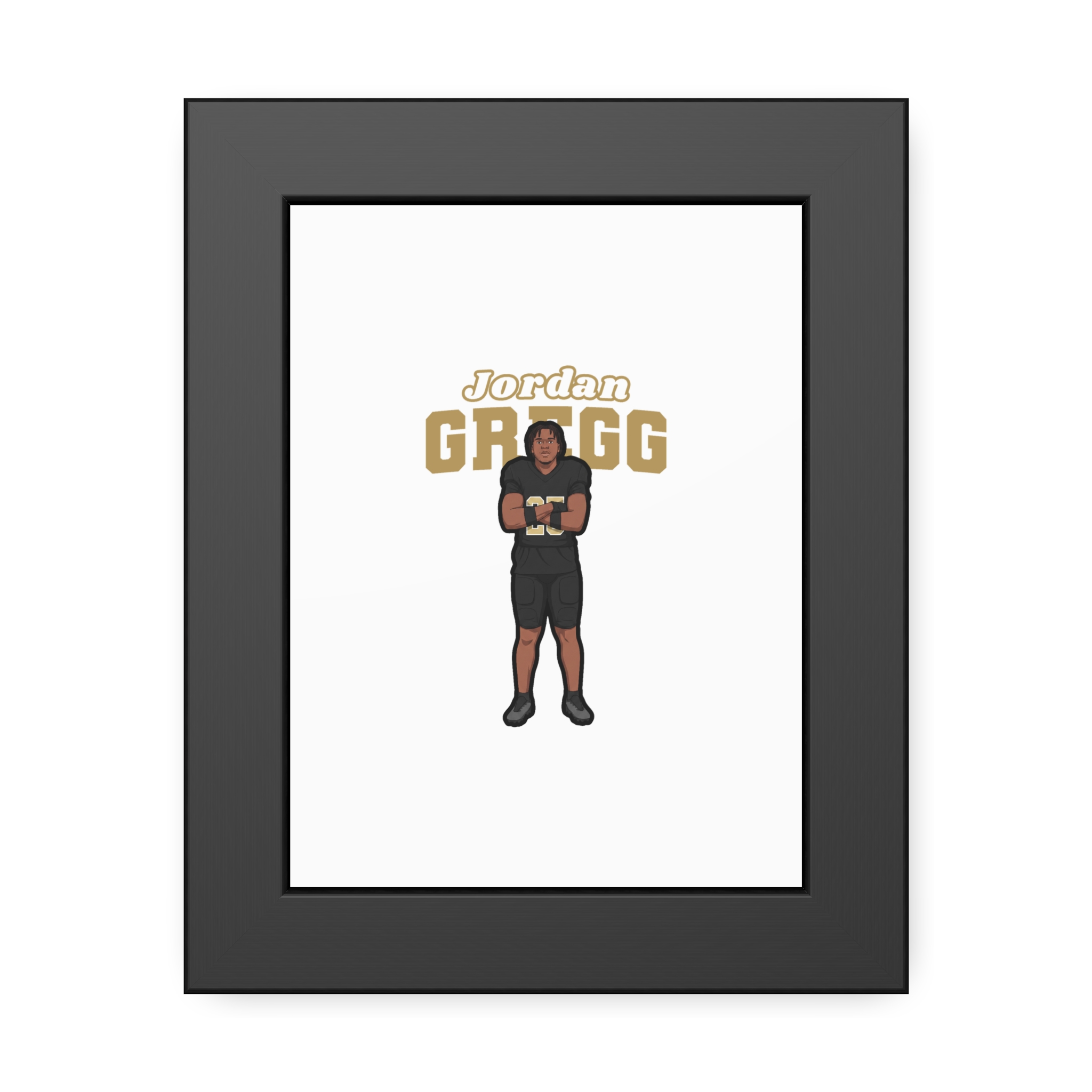 Framed Poster — character_name_arch in Black
