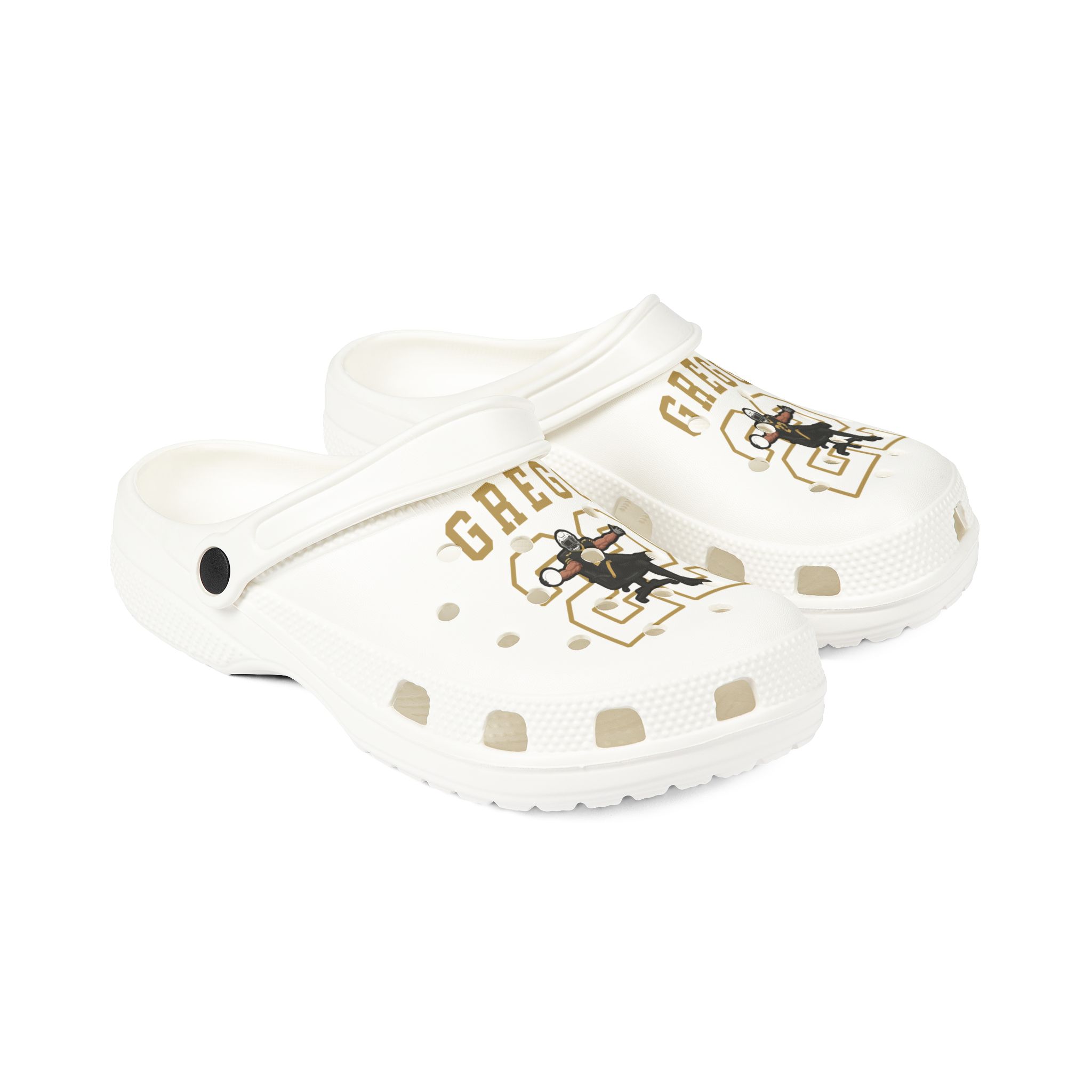 Rubber Clogs — character_shirsey in White