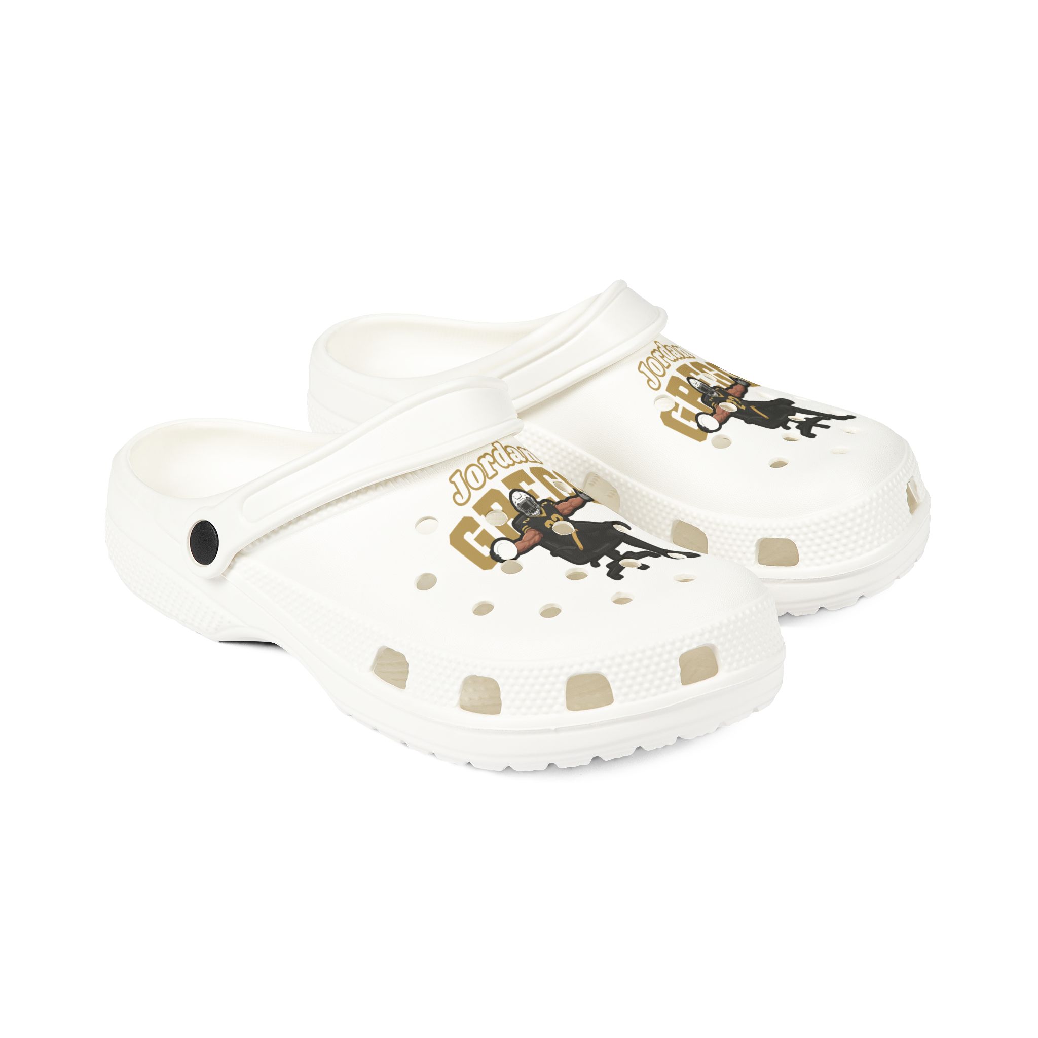 Rubber Clogs — character_name_arch in White