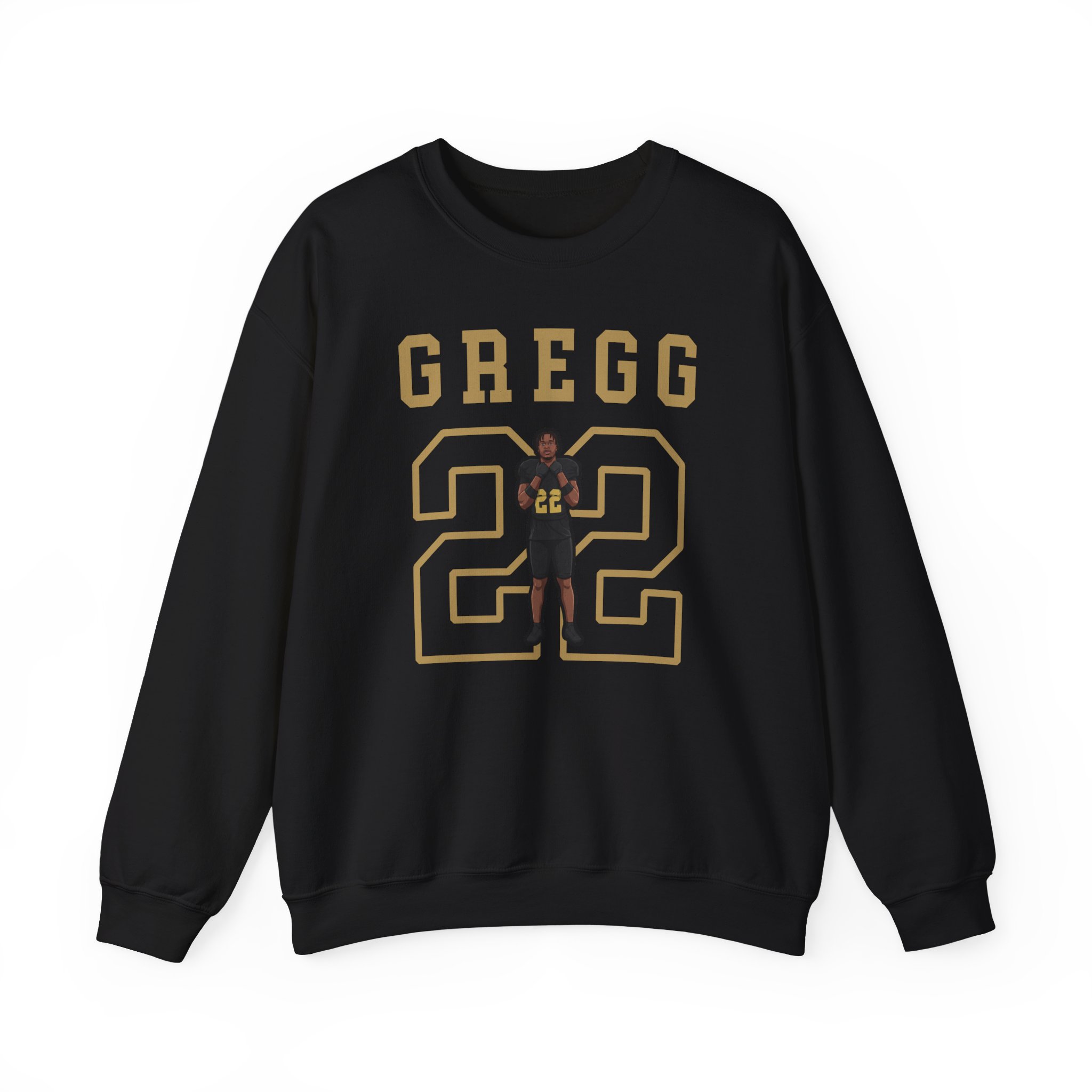 Crewneck Sweatshirt — character_shirsey in Black