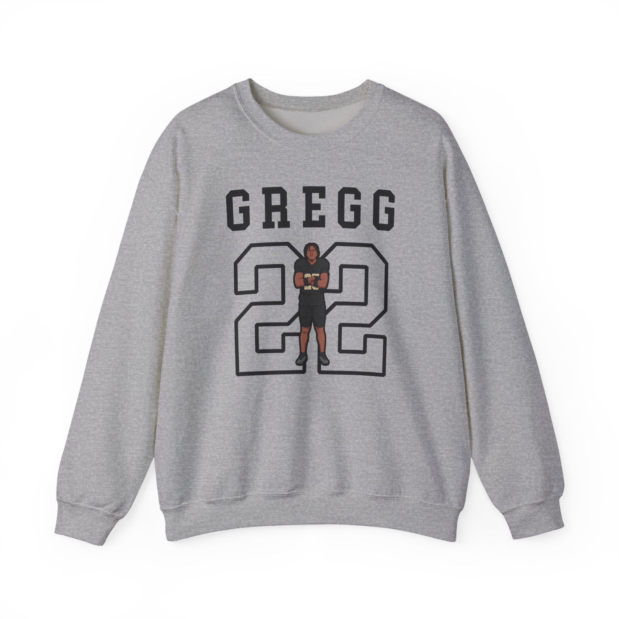 Crewneck Sweatshirt — character_shirsey in Grey