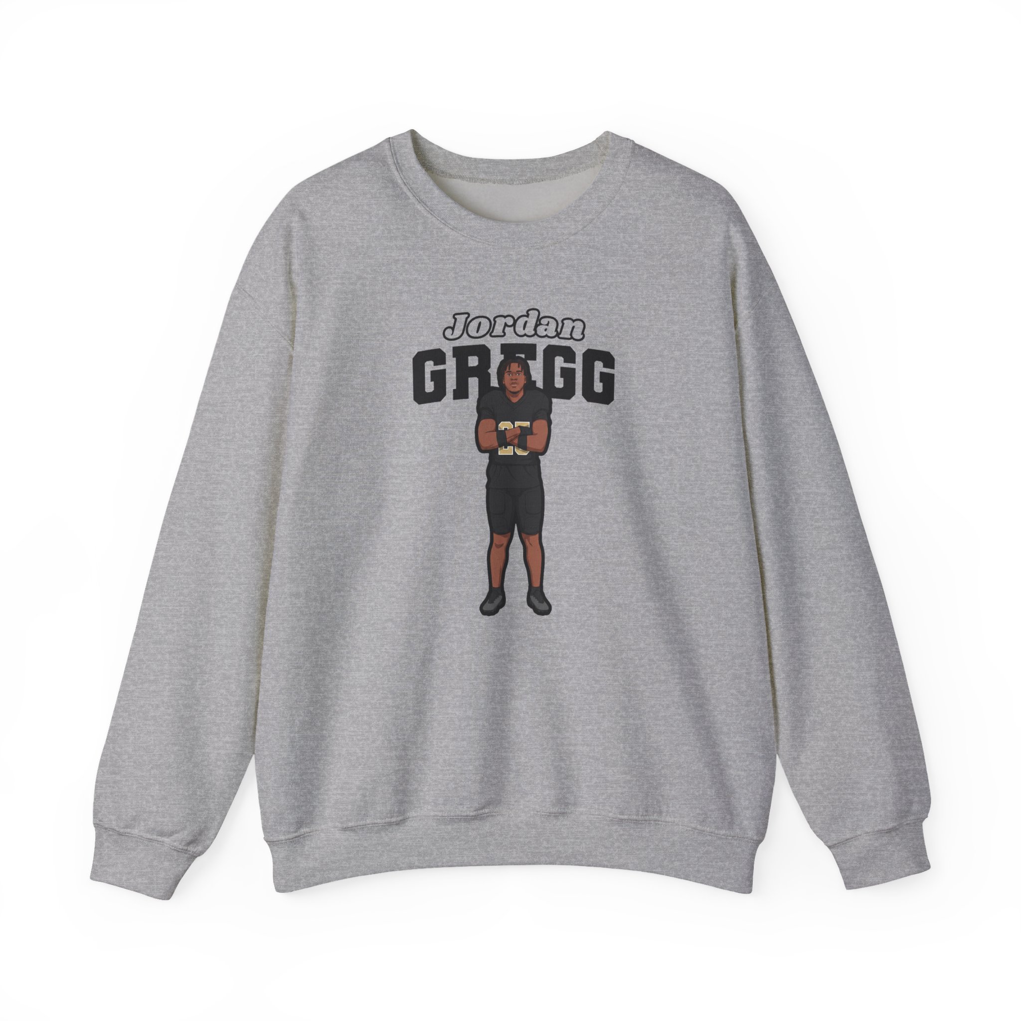 Crewneck Sweatshirt — character_name_arch in Grey