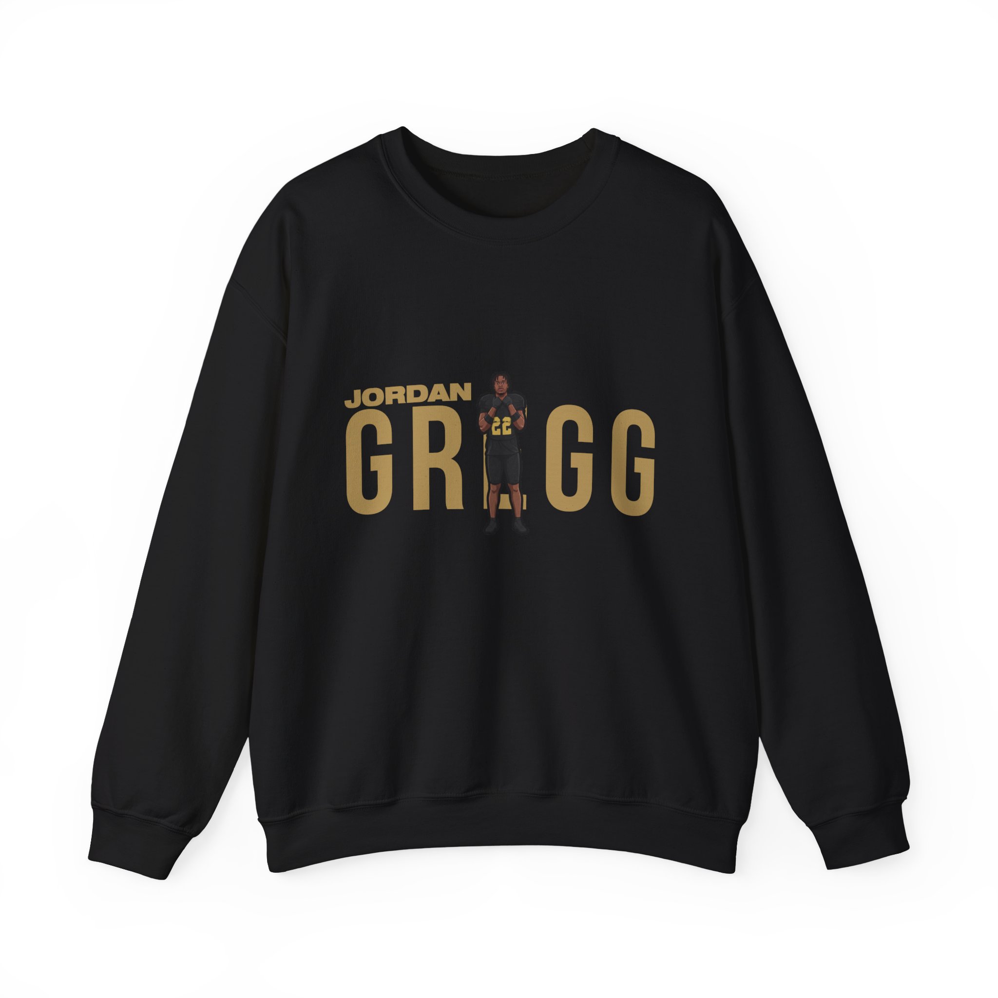 Crewneck Sweatshirt — character_player_name in Black