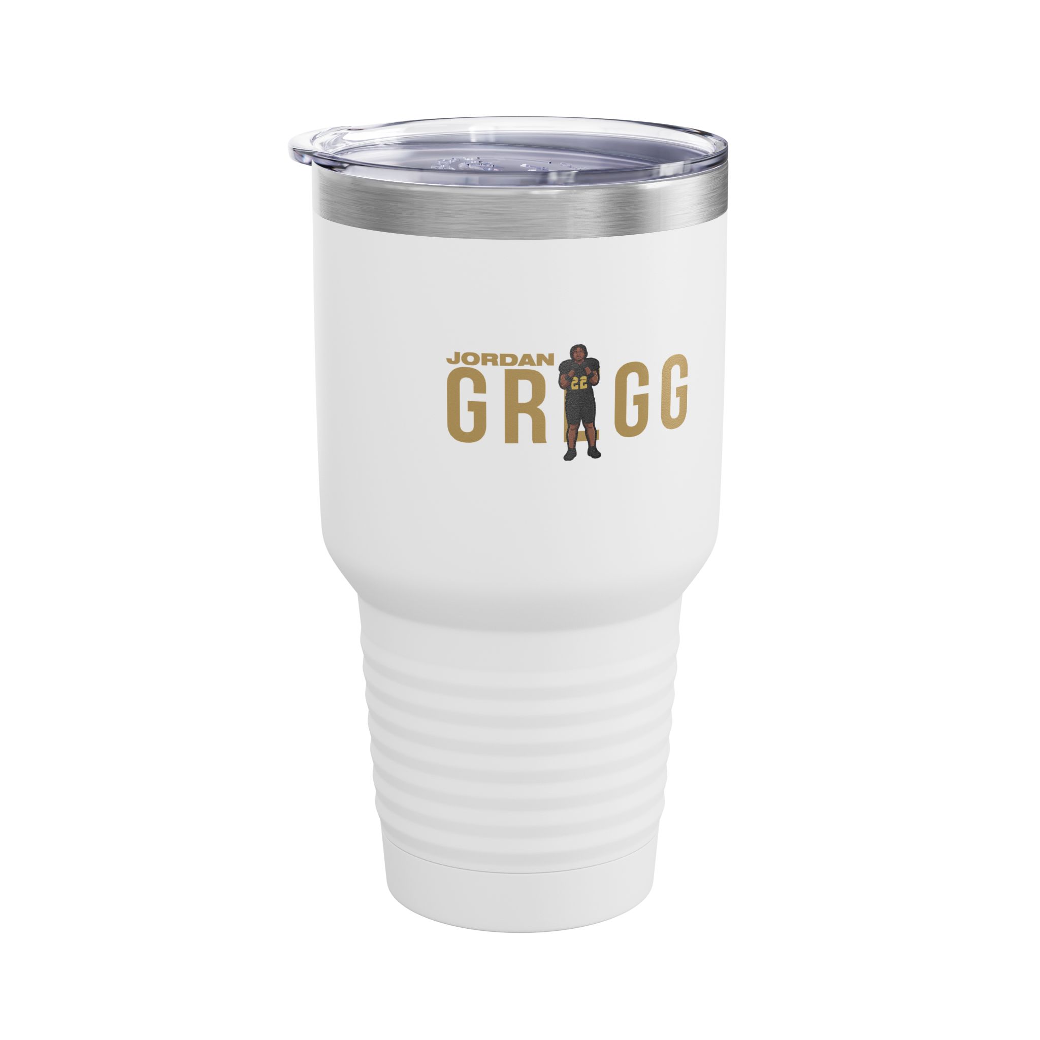 30oz Tumbler — character_player_name in White