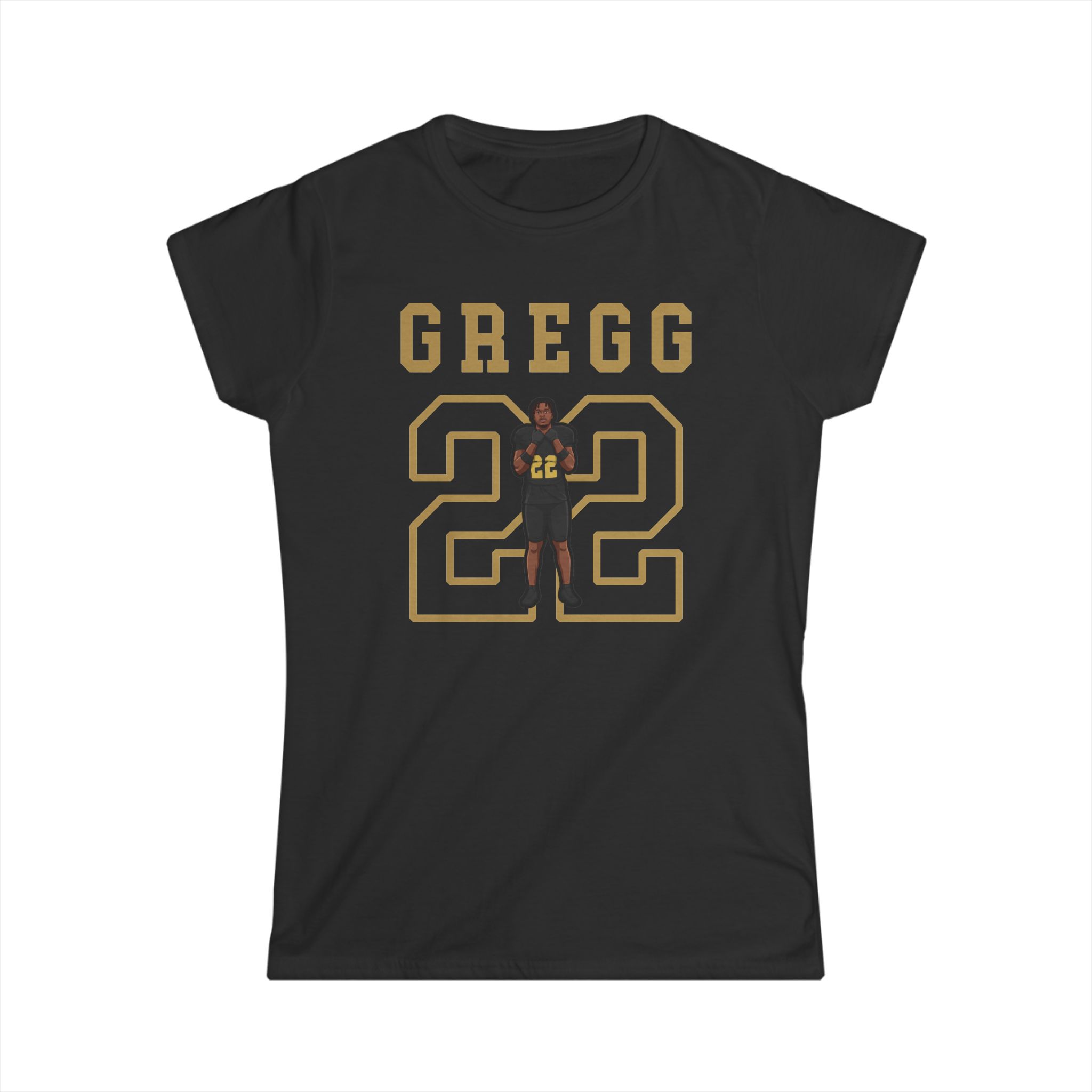 Women's Softstyle Tee — character_shirsey in Black