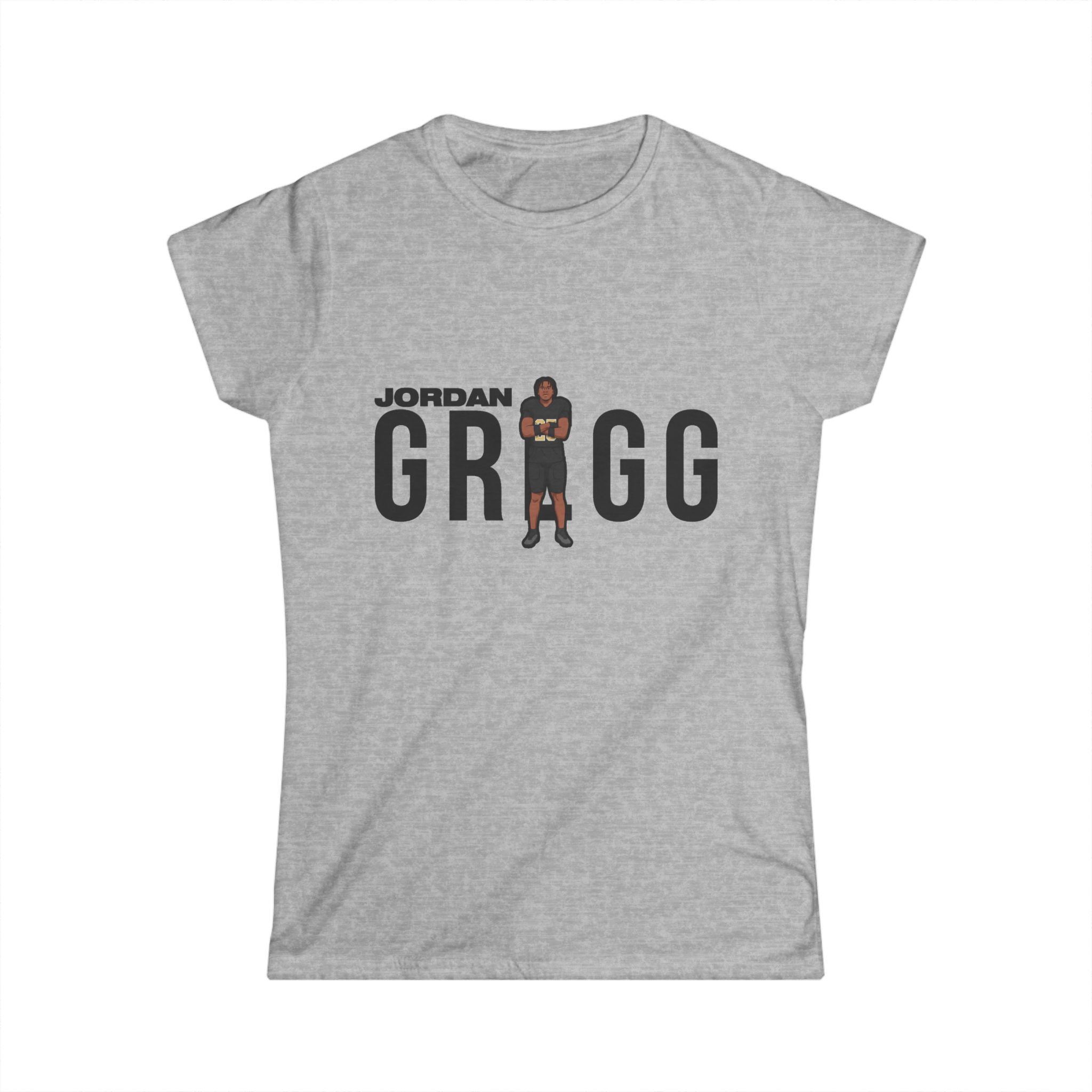 Women's Softstyle Tee — character_player_name in Grey