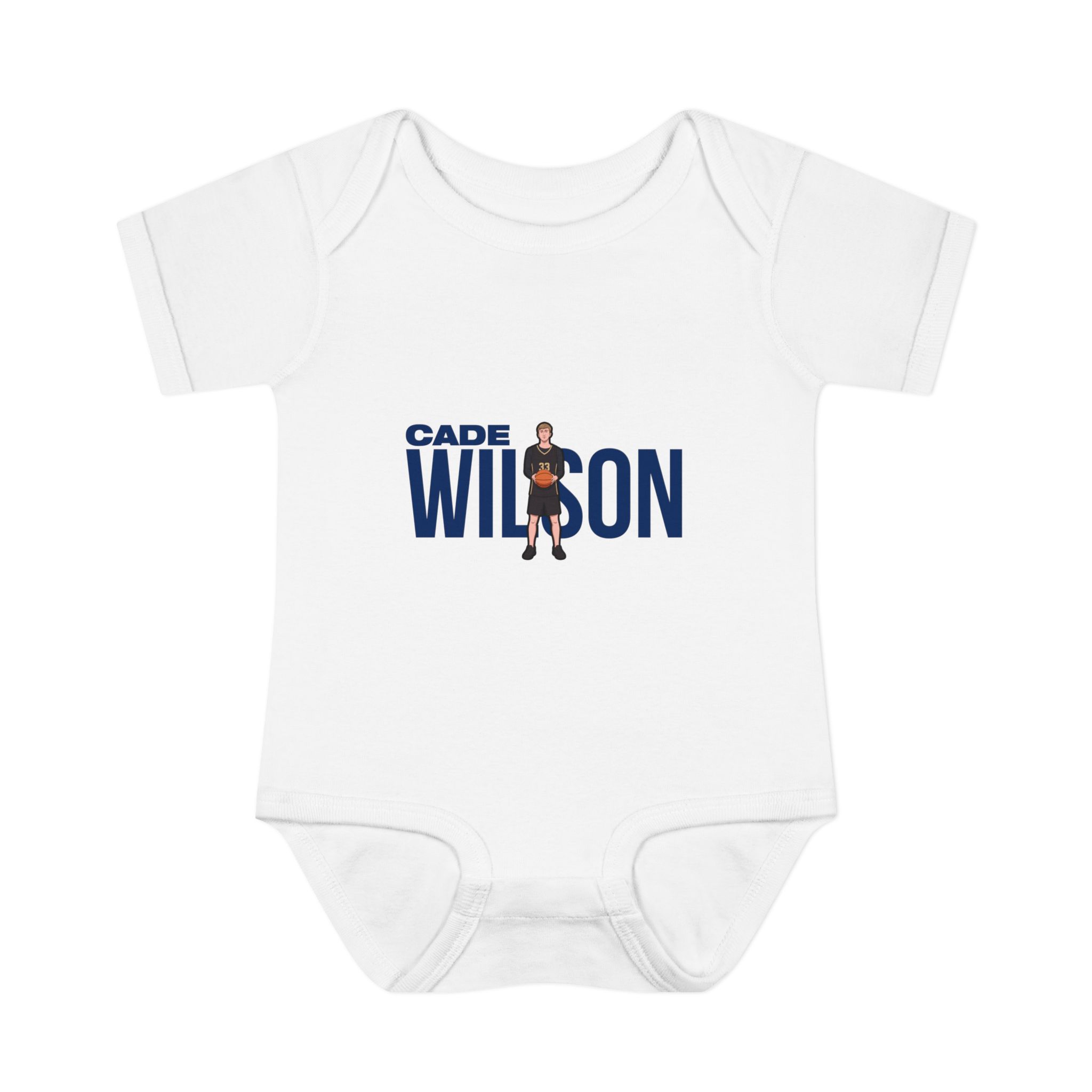 Baby Onesie — character_player_name in White