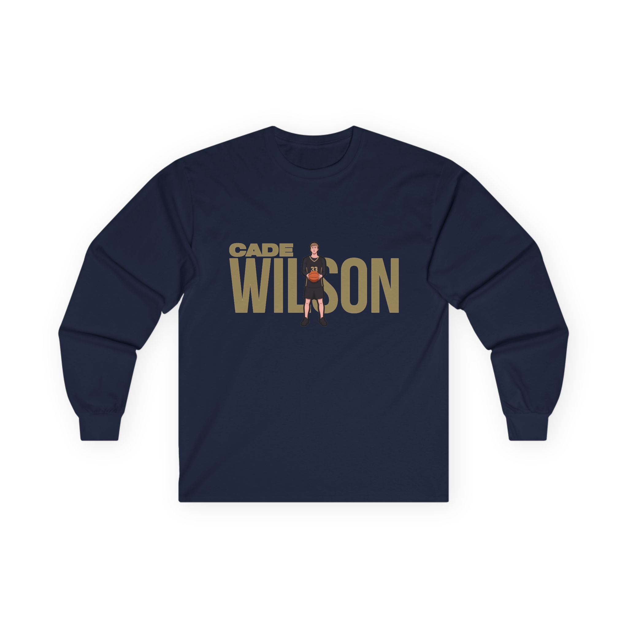 Long Sleeve Tee — character_player_name in Navy