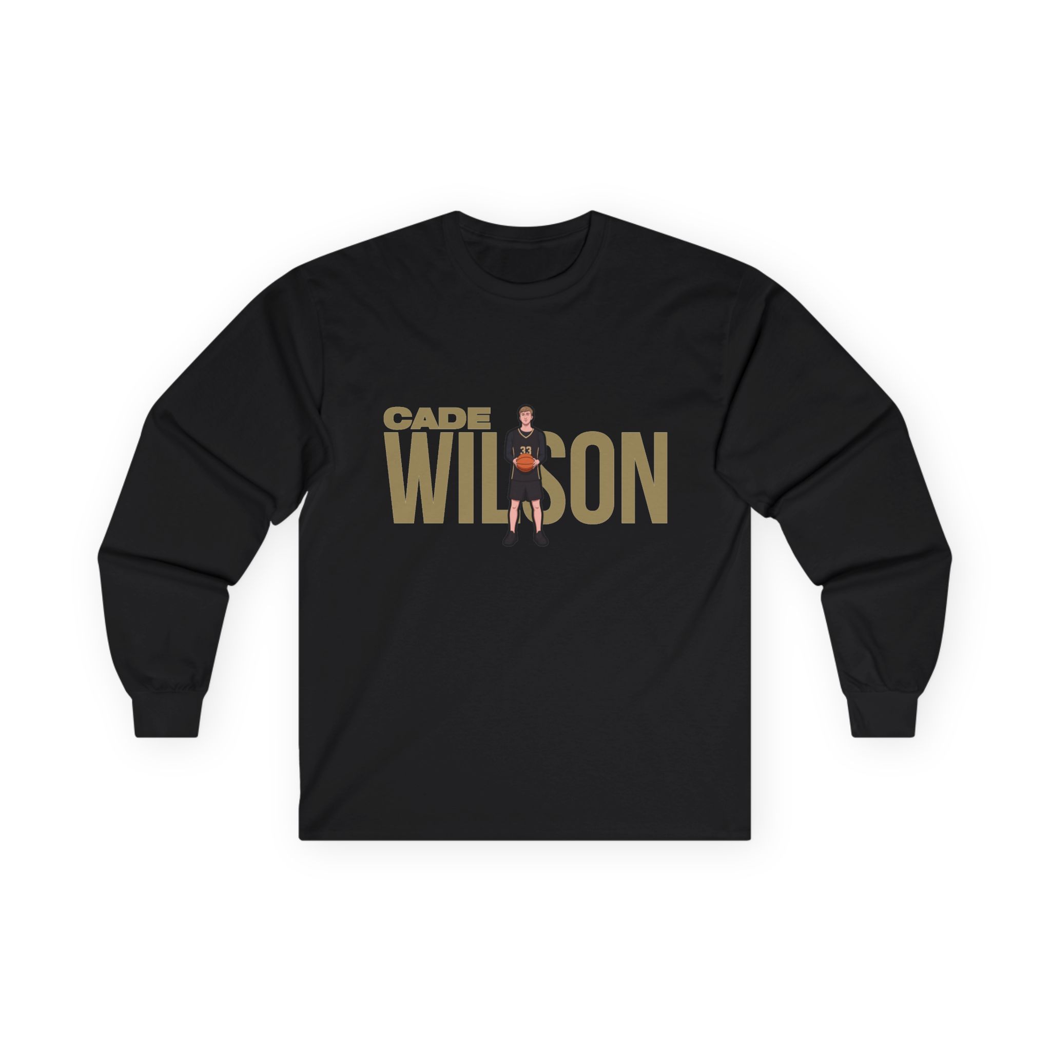Long Sleeve Tee — character_player_name in Black
