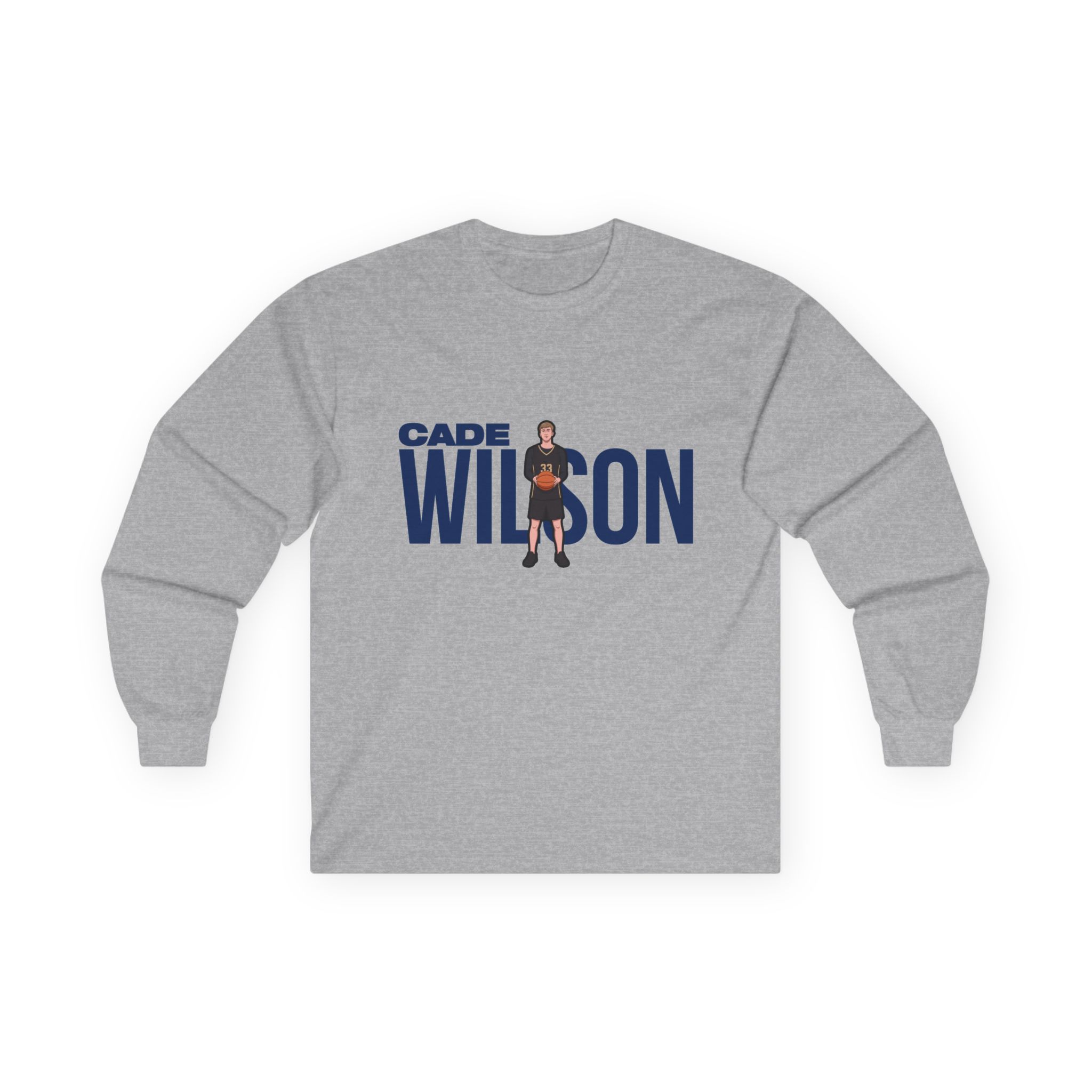 Long Sleeve Tee — character_player_name in Grey