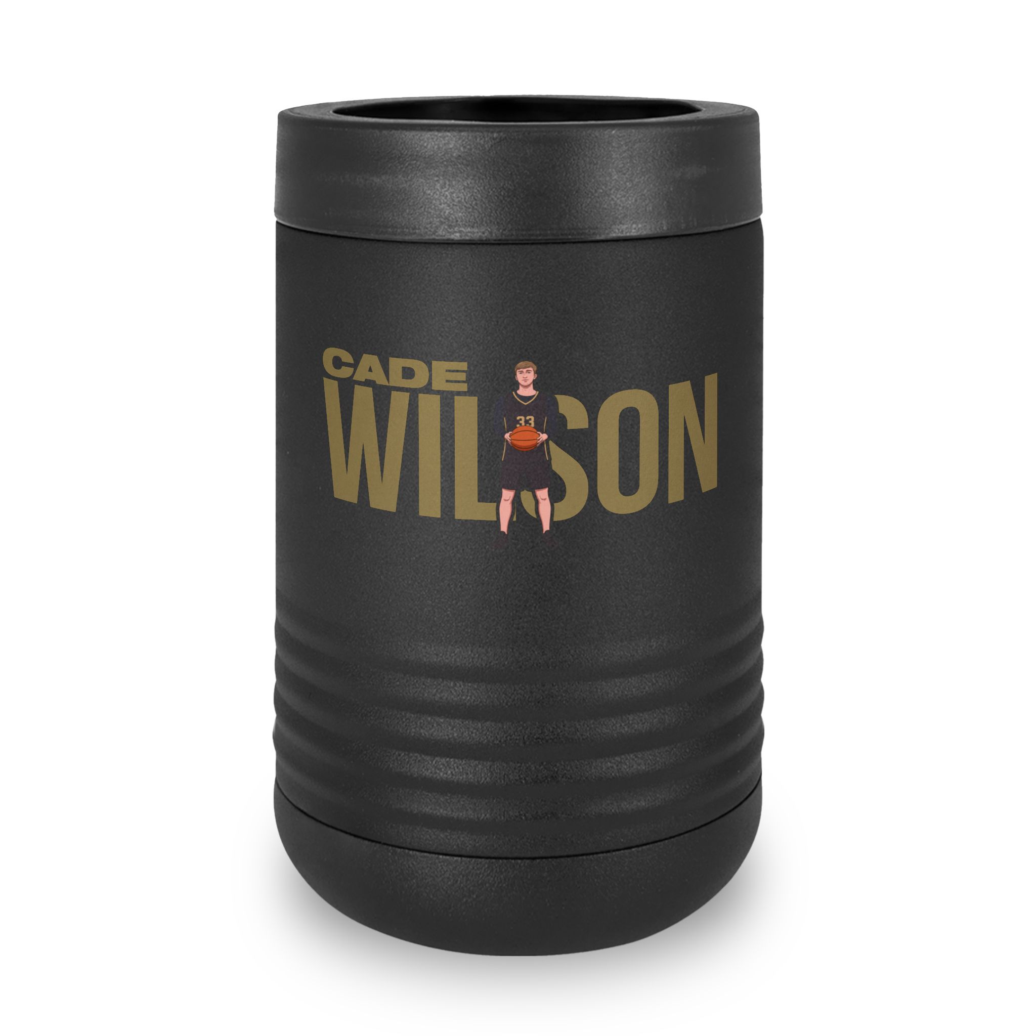 Stainless Can Cooler — character_player_name in Black