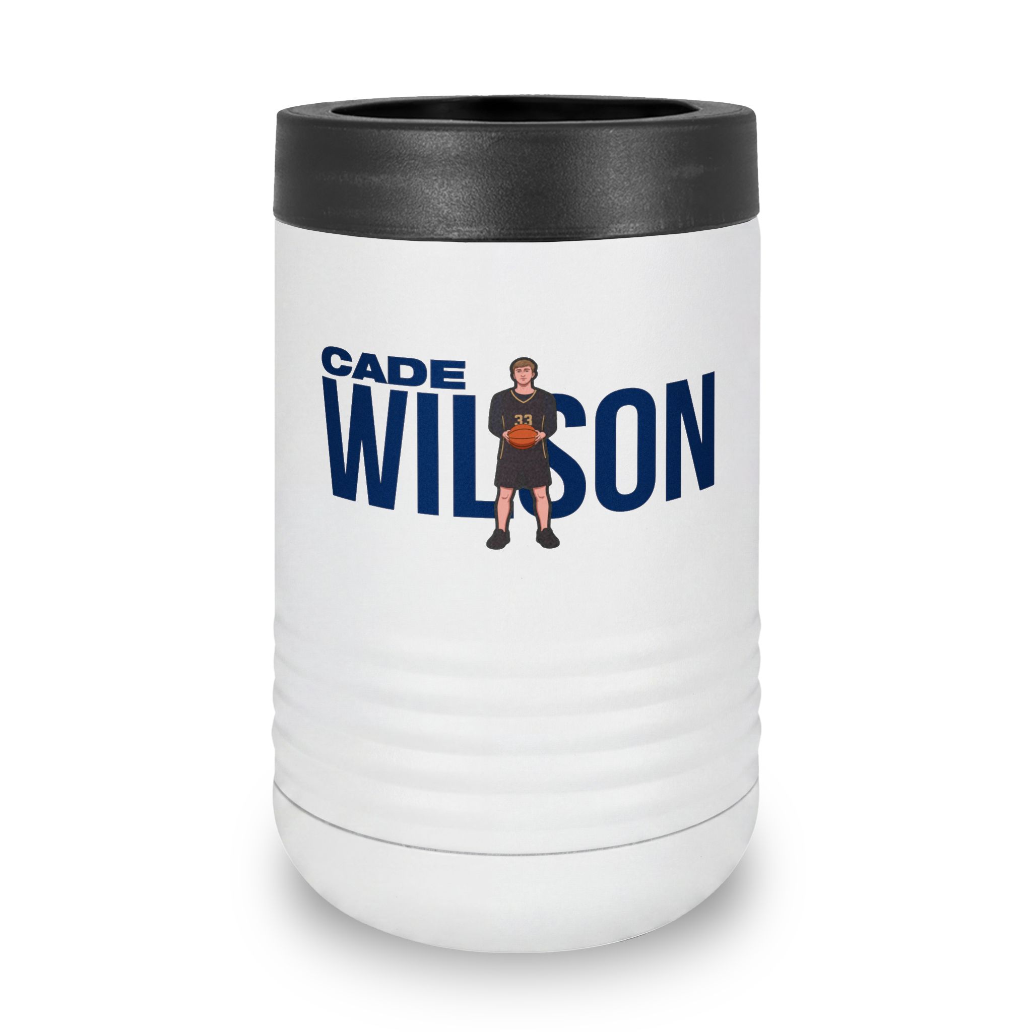Stainless Can Cooler — character_player_name in White