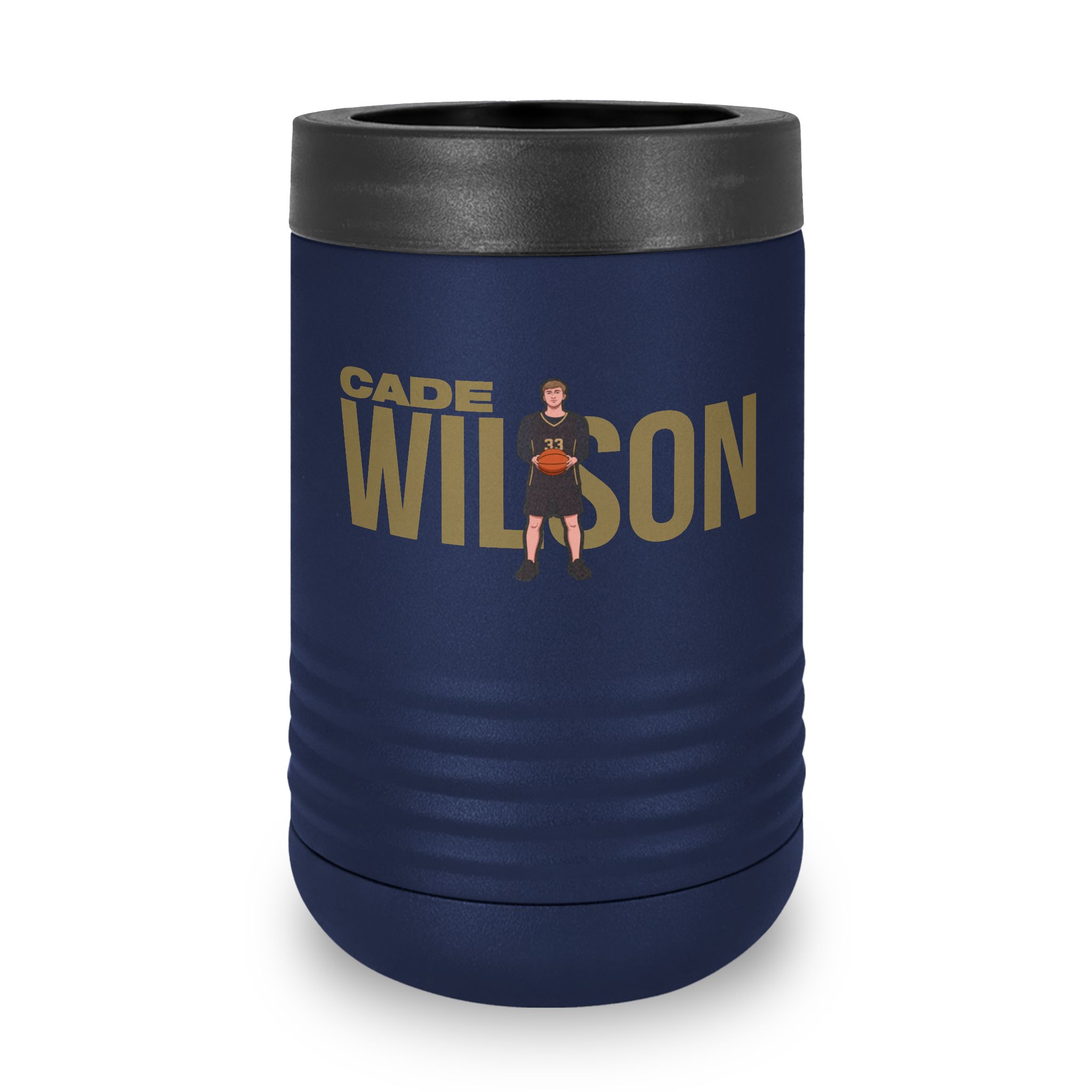 Stainless Can Cooler — character_player_name in Navy