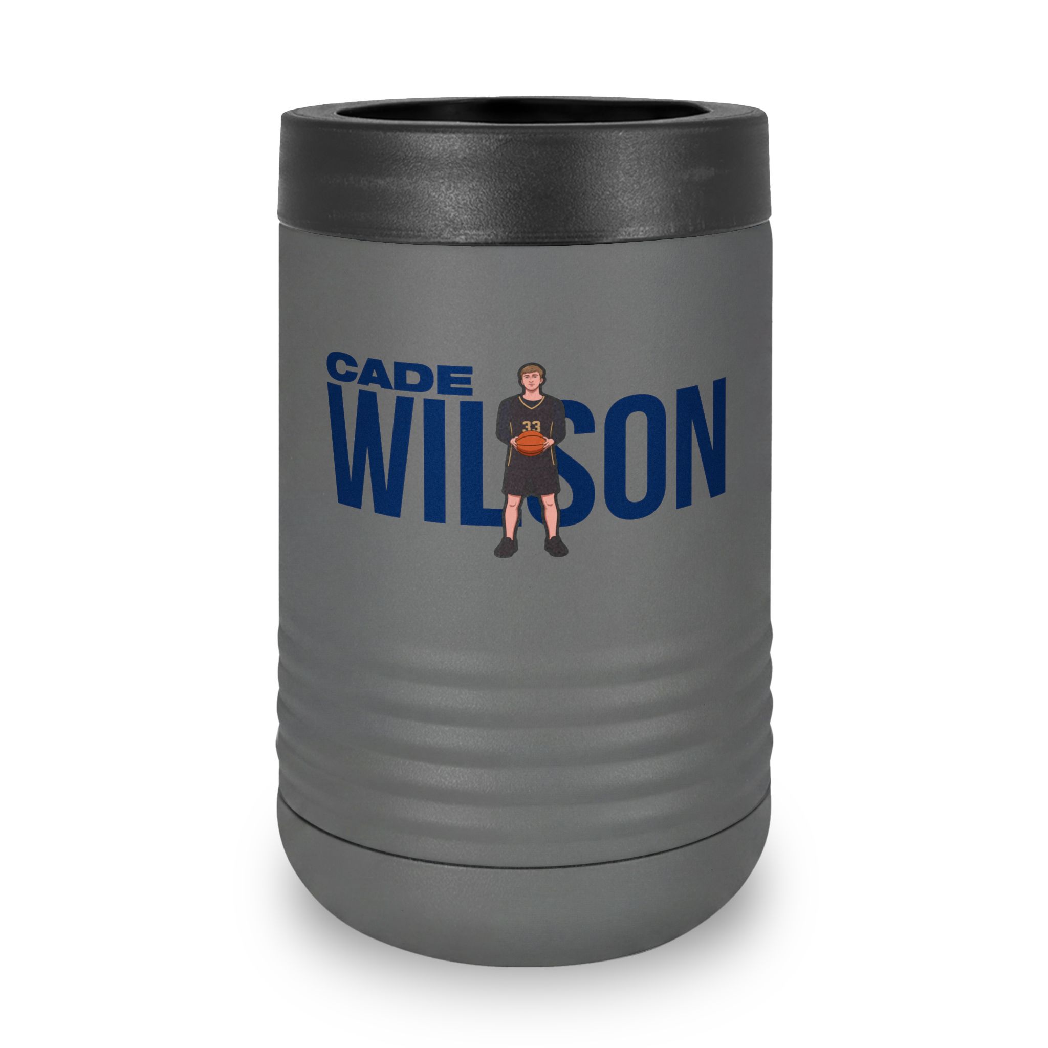 Stainless Can Cooler — character_player_name in Grey