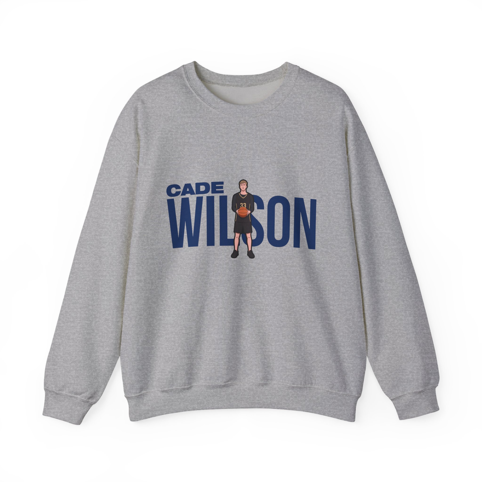 Crewneck Sweatshirt — character_player_name in Grey