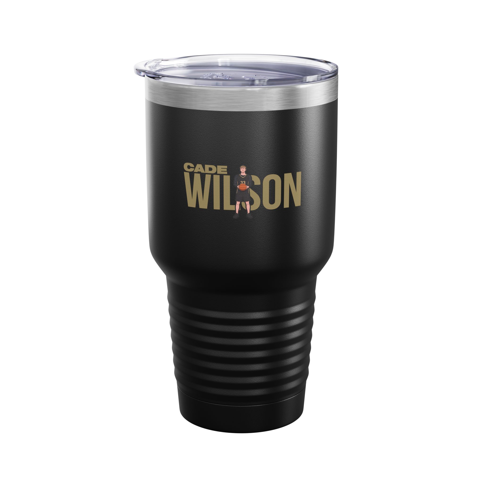 30oz Tumbler — character_player_name in Black