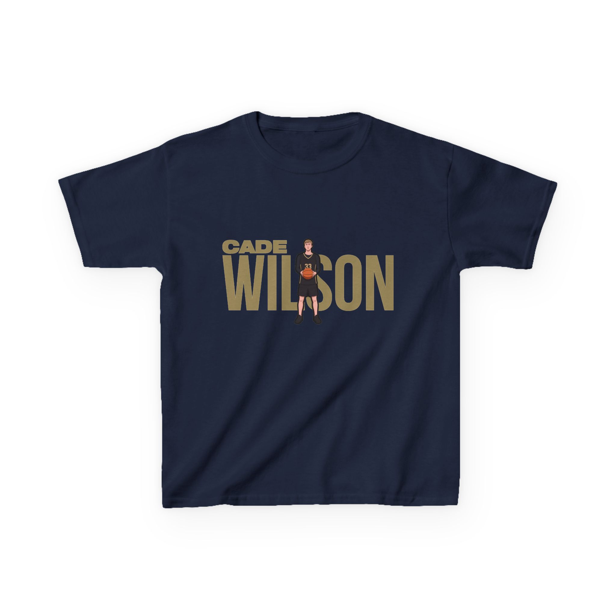 Youth Tee — character_player_name in Navy