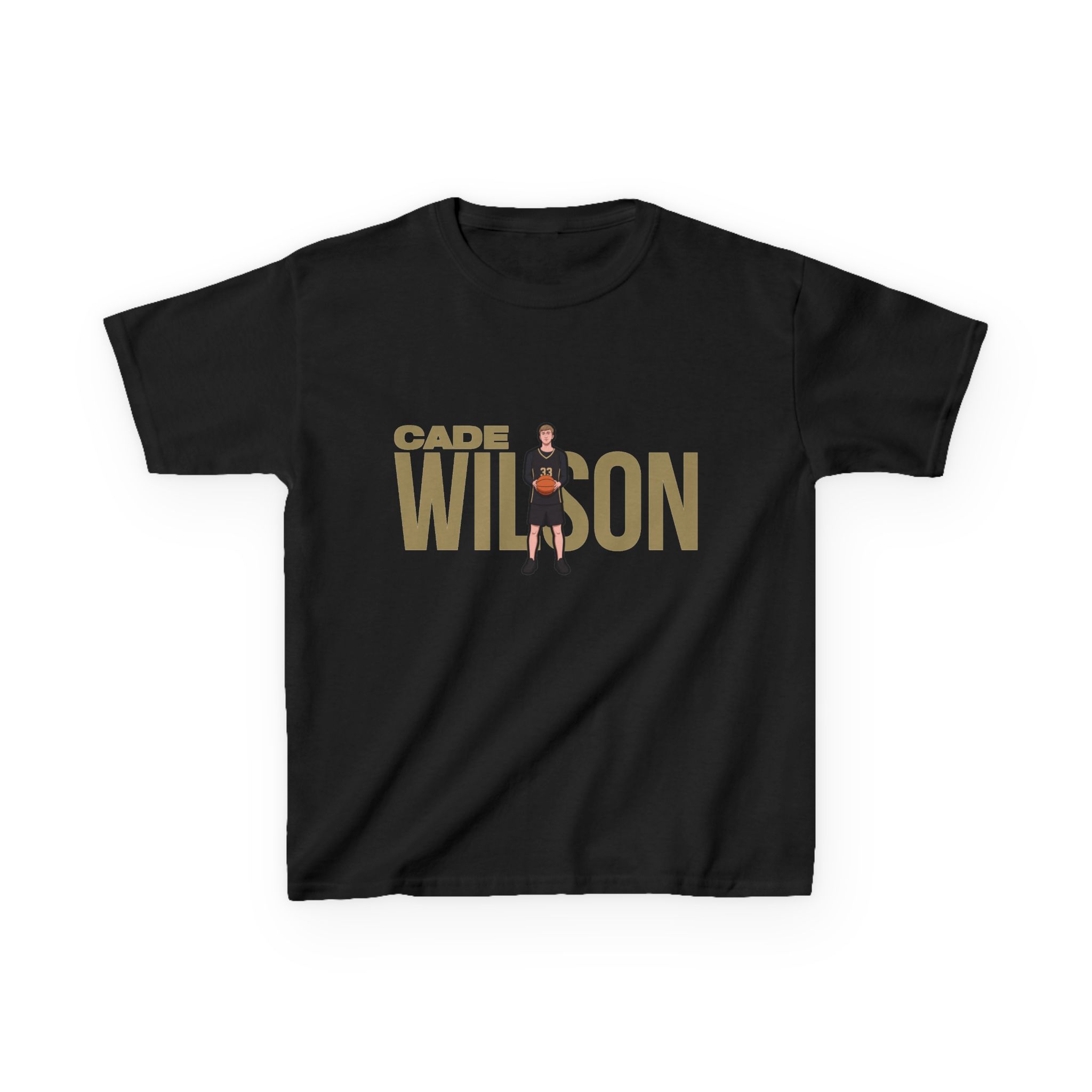 Youth Tee — character_player_name in Black