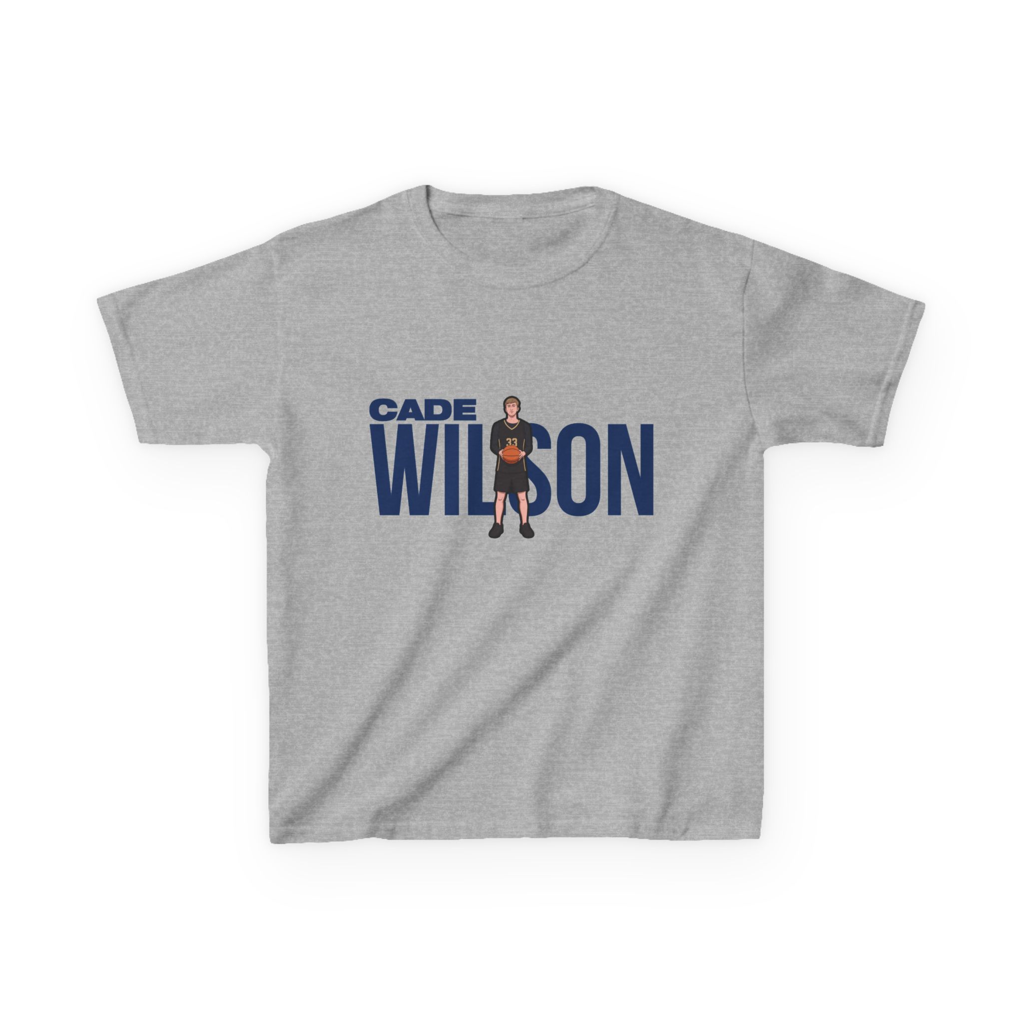 Youth Tee — character_player_name in Grey