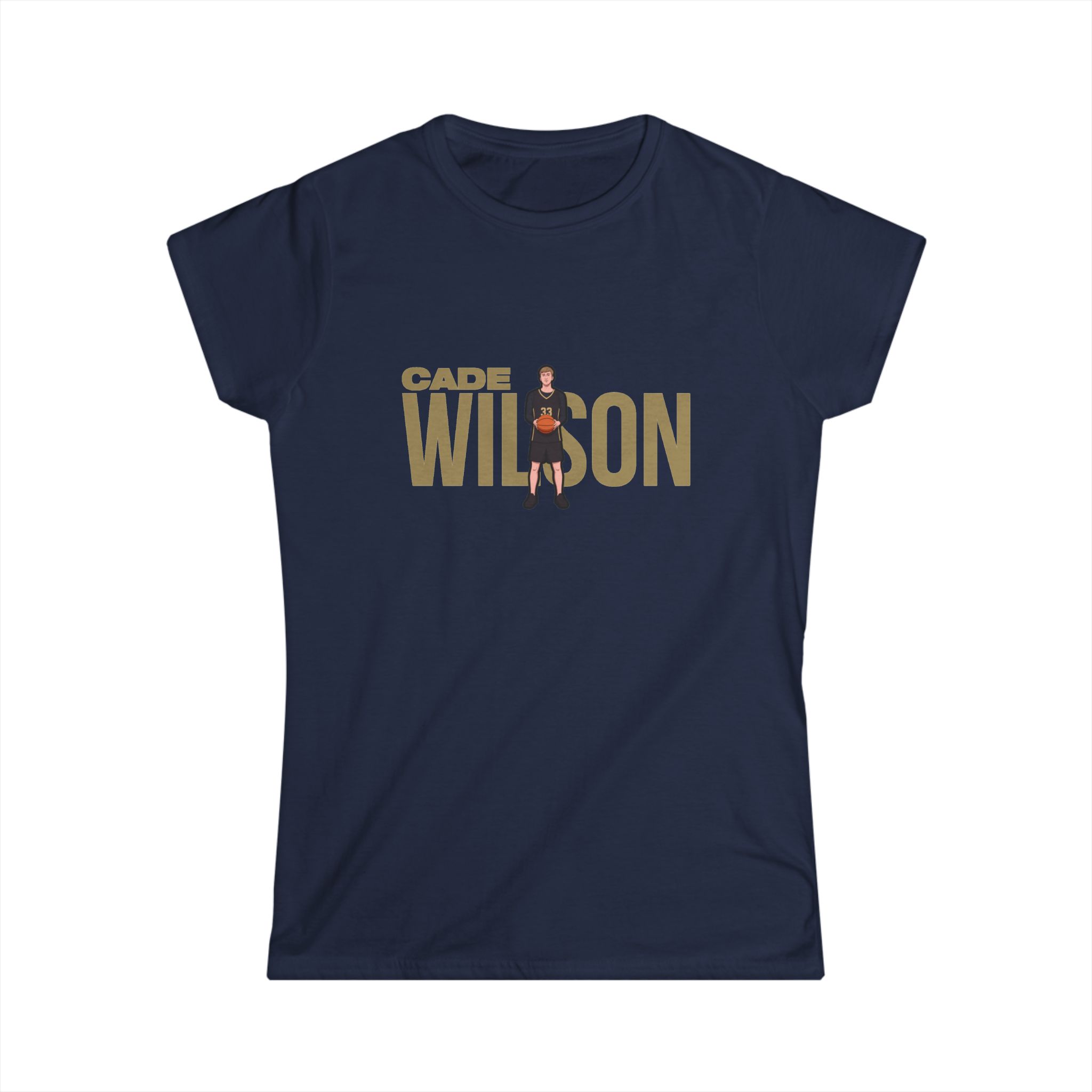 Women's Softstyle Tee — character_player_name in Navy