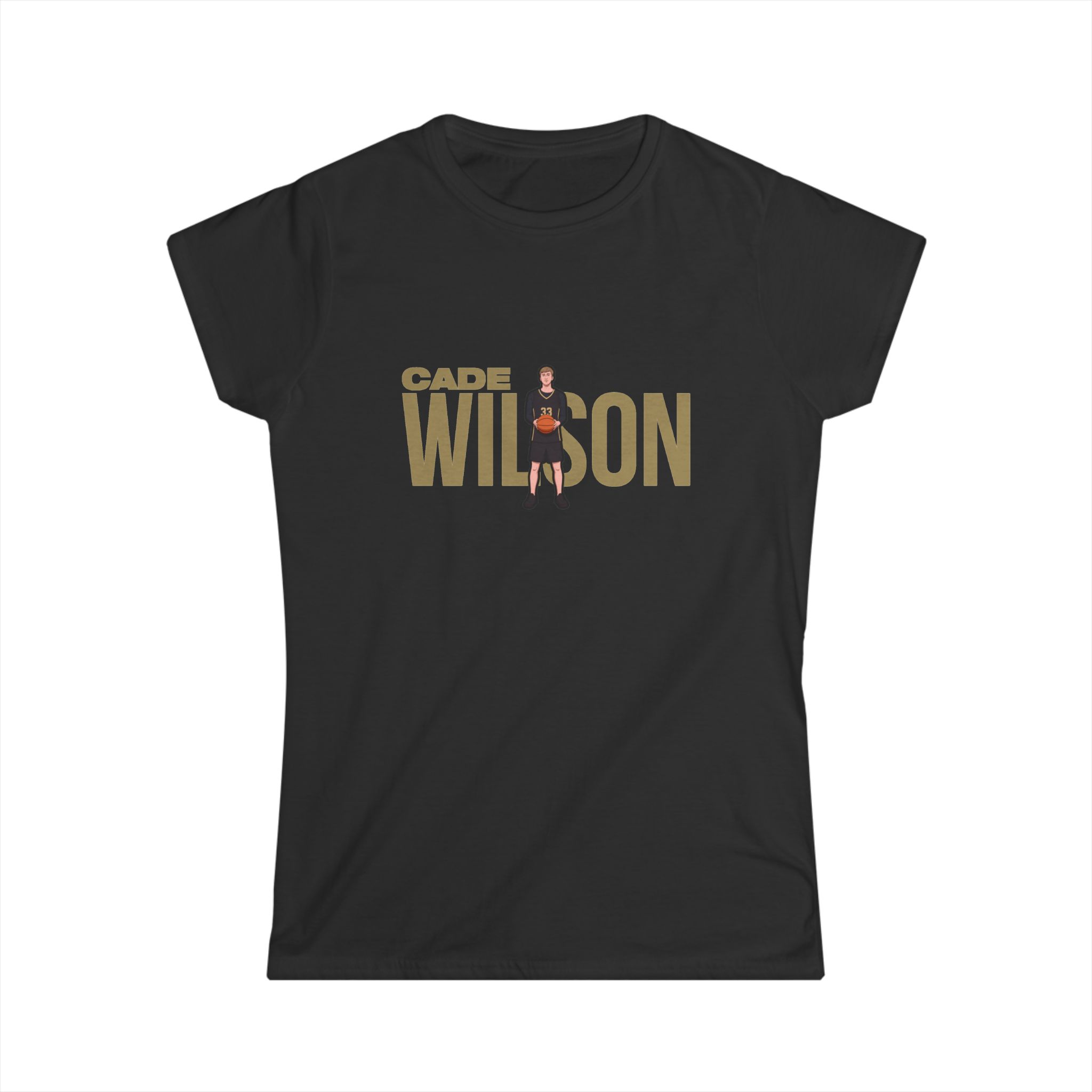 Women's Softstyle Tee — character_player_name in Black