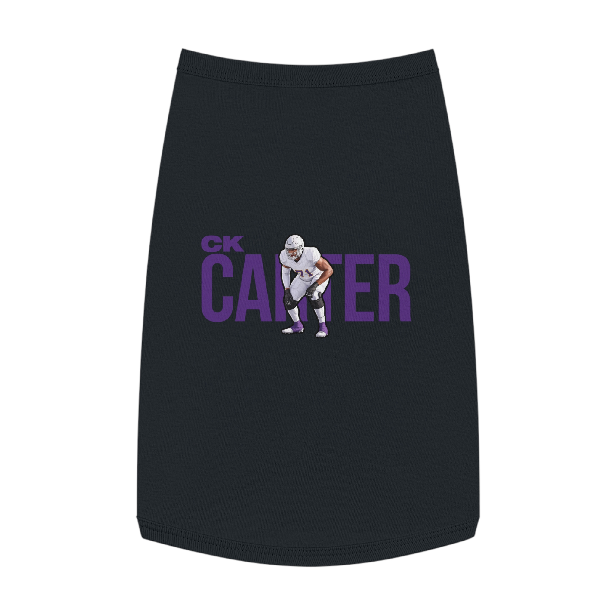 Pet Tank Top — character_player_name in Black