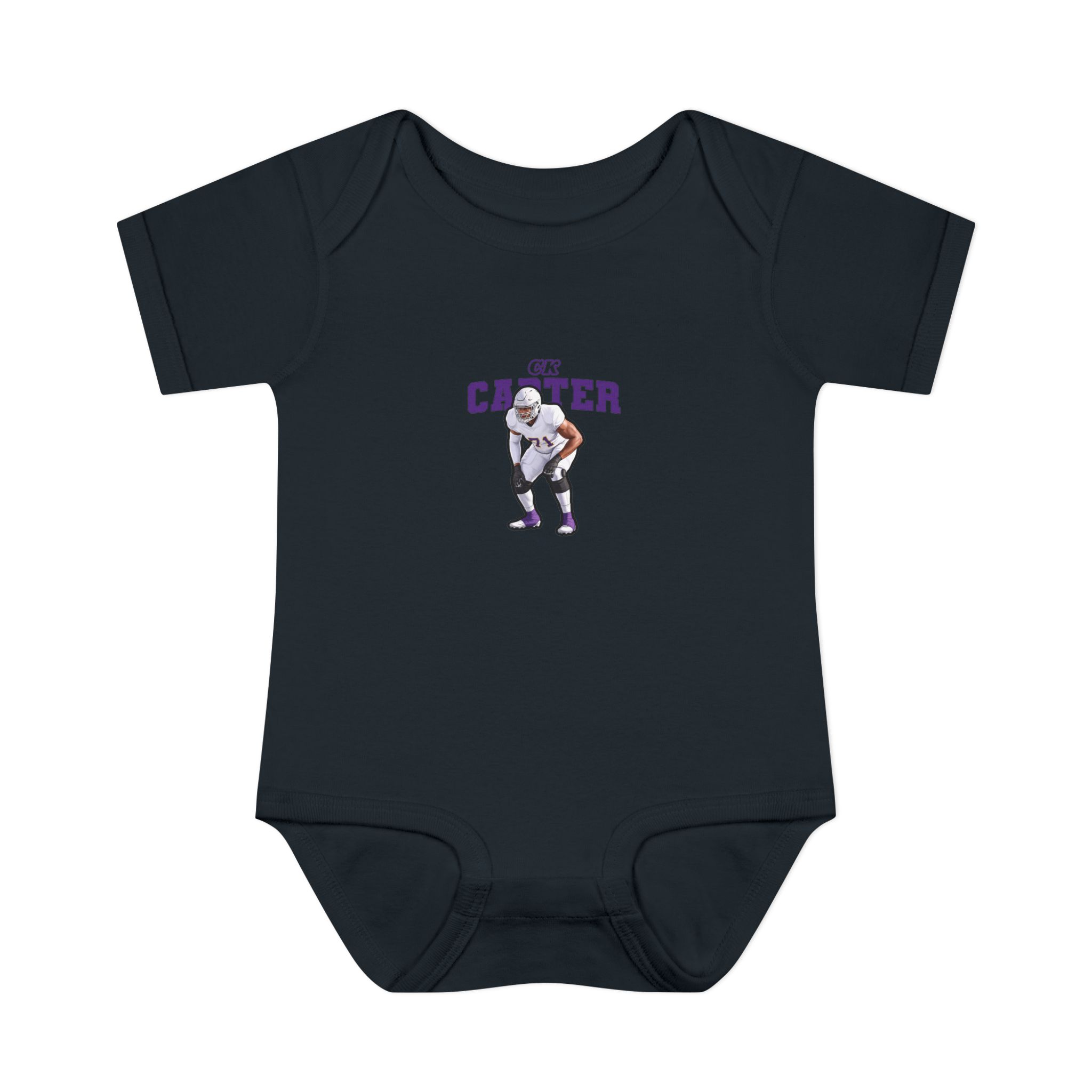 Baby Onesie — character_name_arch in Black